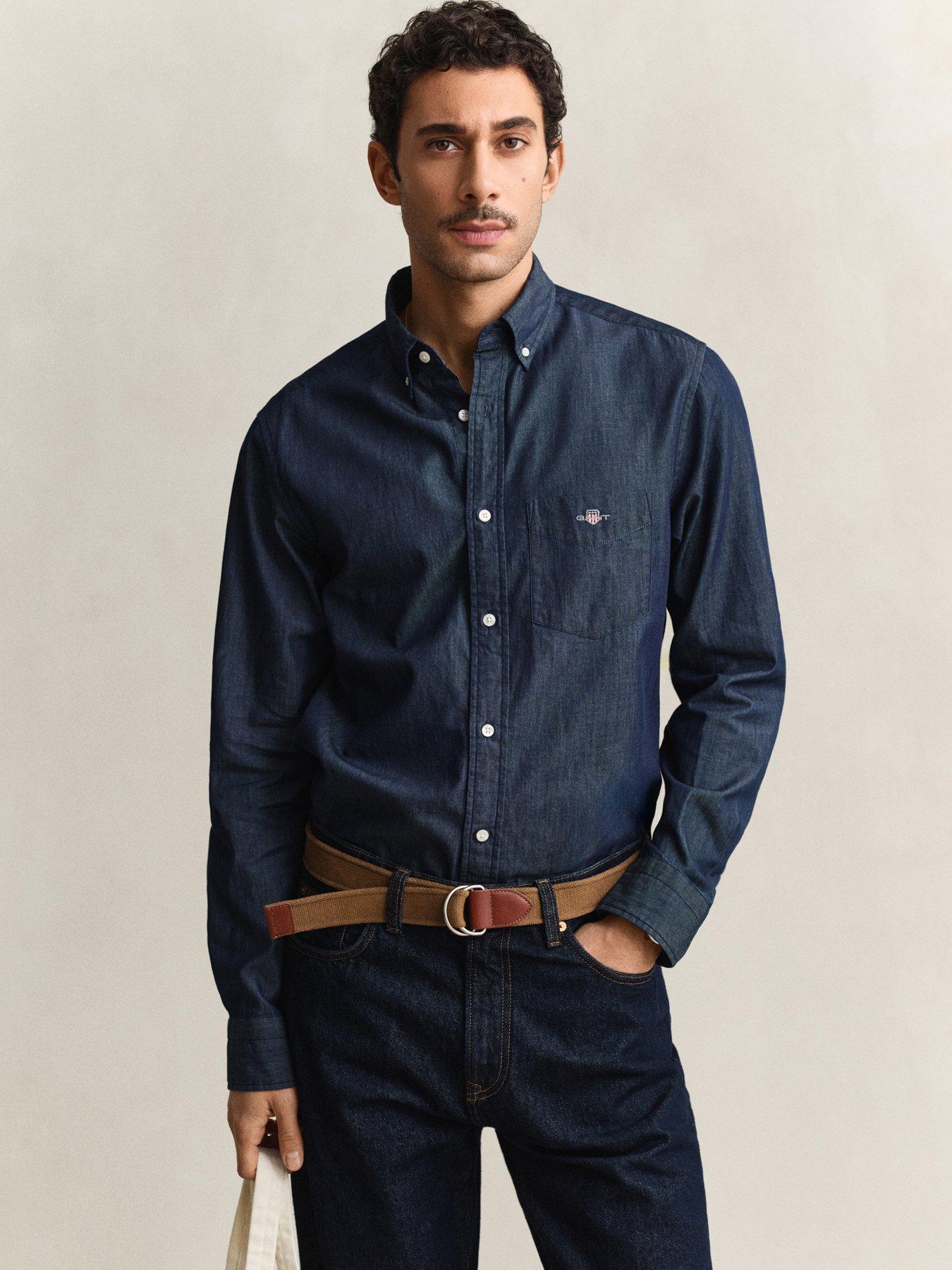 Gant Men's Blue Regular Fit Indigo Shirt (Xl) Dark Indigo - Image 3
