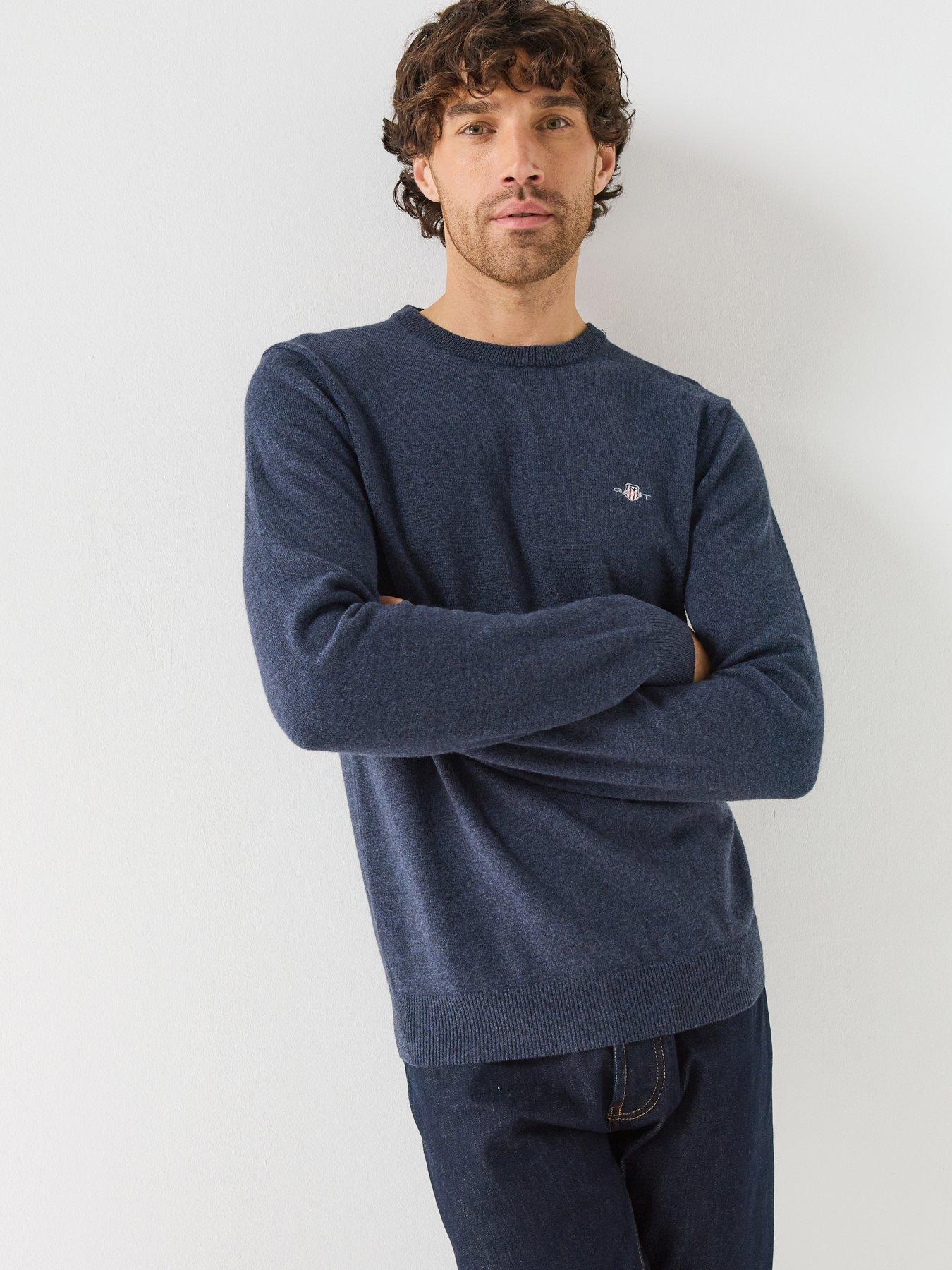 Gant Men's Gris Sweater Superfine Lambswool - Image 2