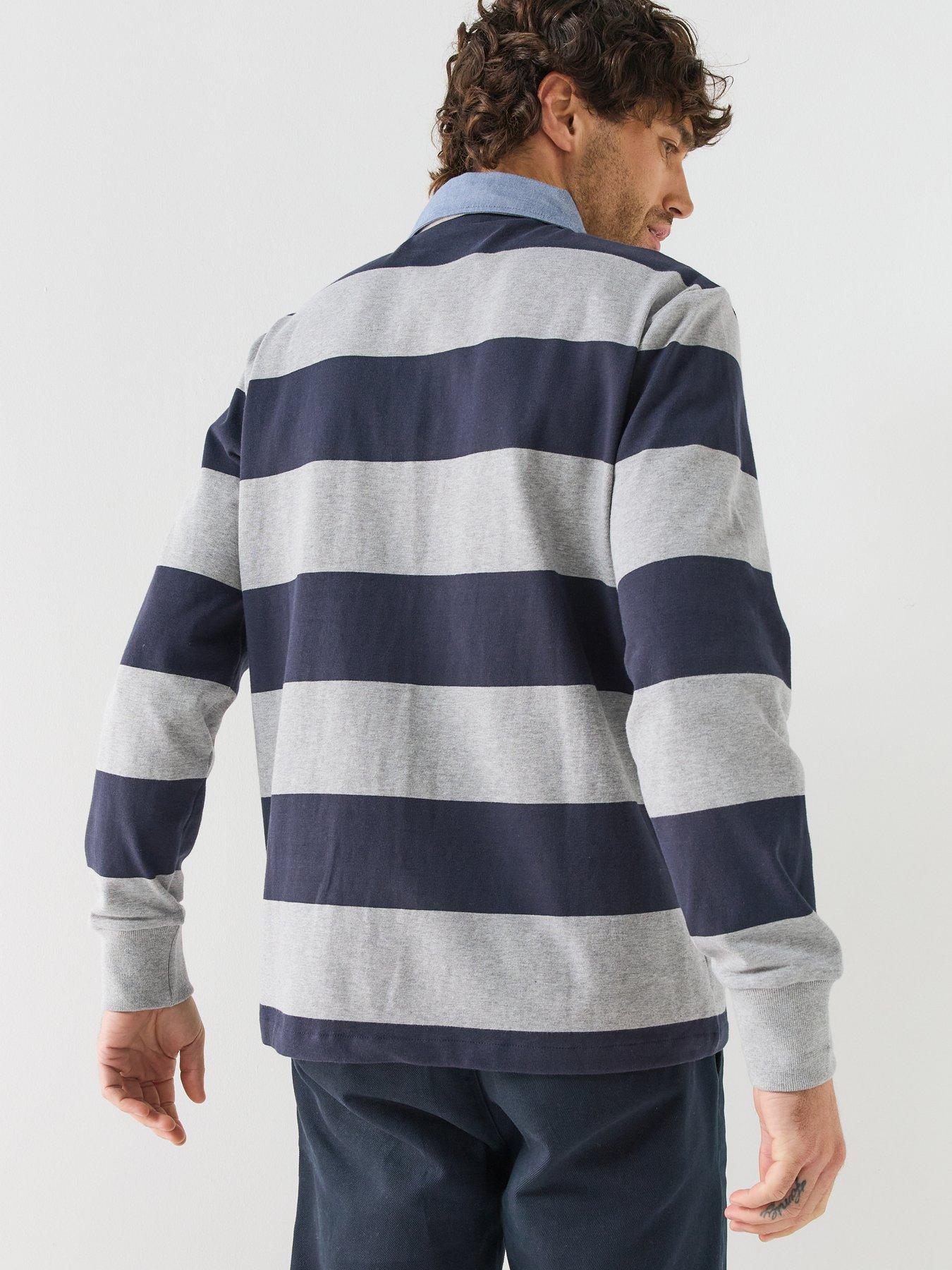 Image 2 of 5 of GANT Mens Classic Heavy Rugger Long Sleeve Polo Shirt - Cream