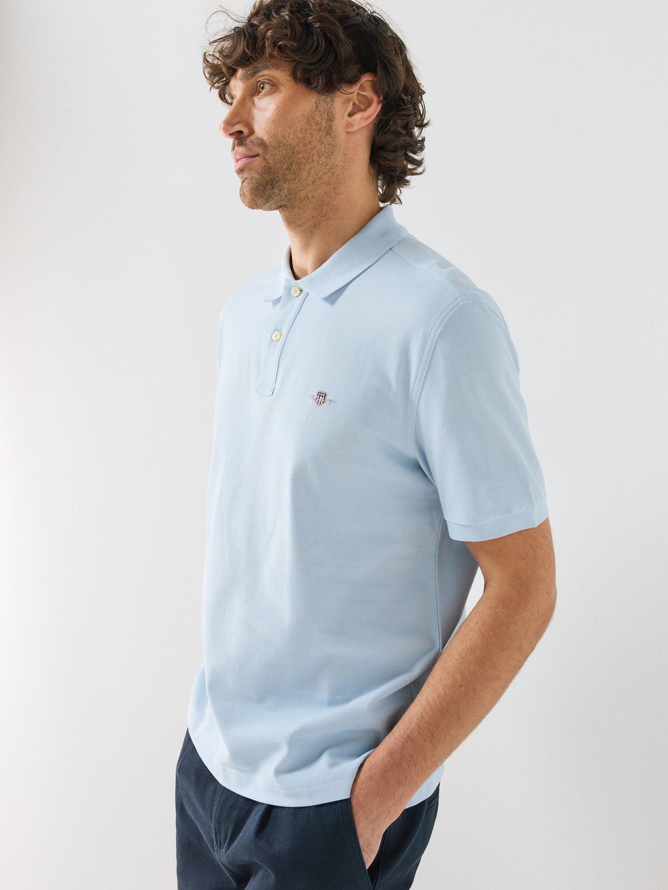 Gant Men's Regular Fit Short Sleeve Polo Shirt - Blue - Size M - Image 3