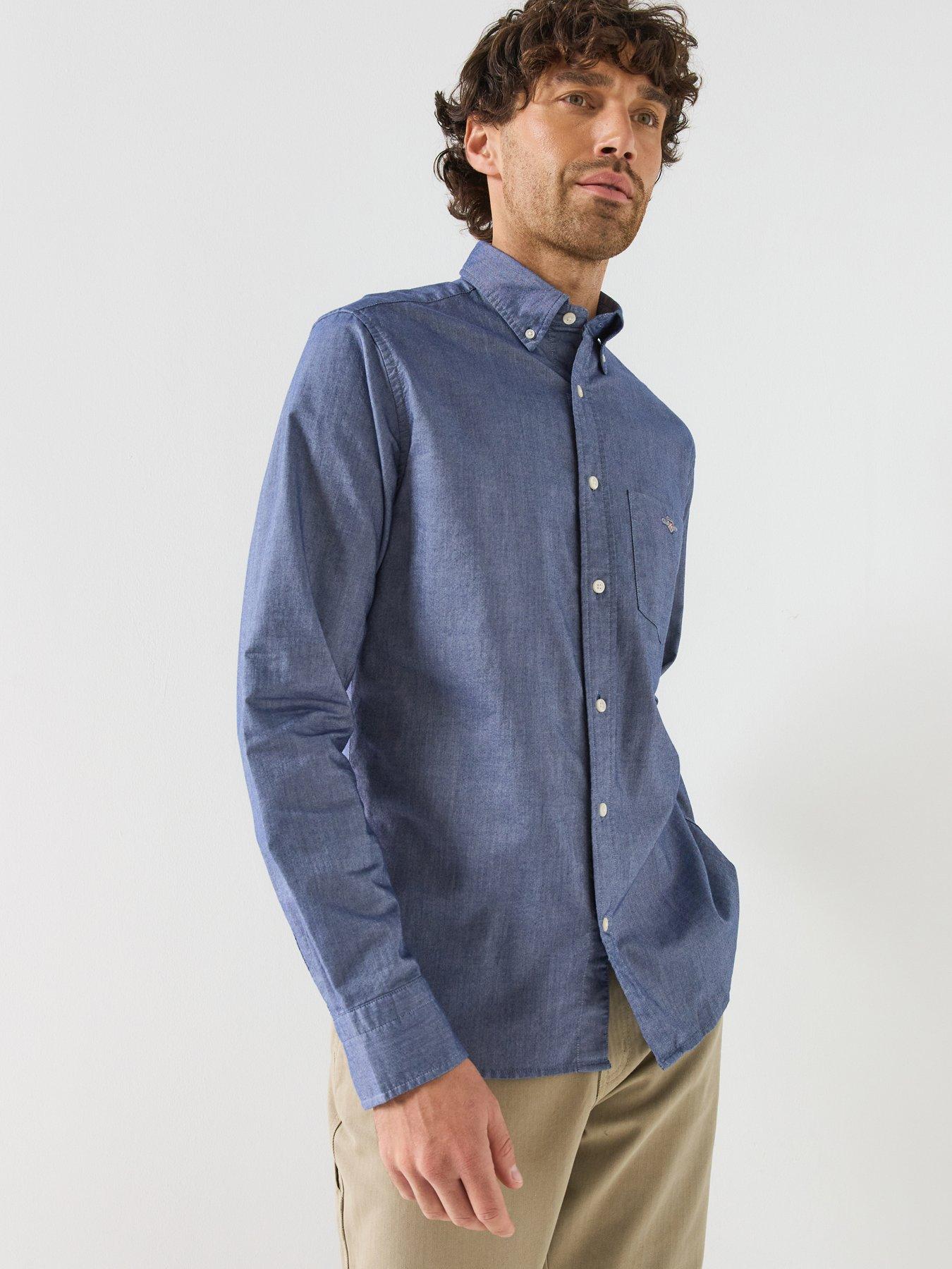 Gant Men's Bleu Long Sleeve Shirt Classic Oxford - Image 4