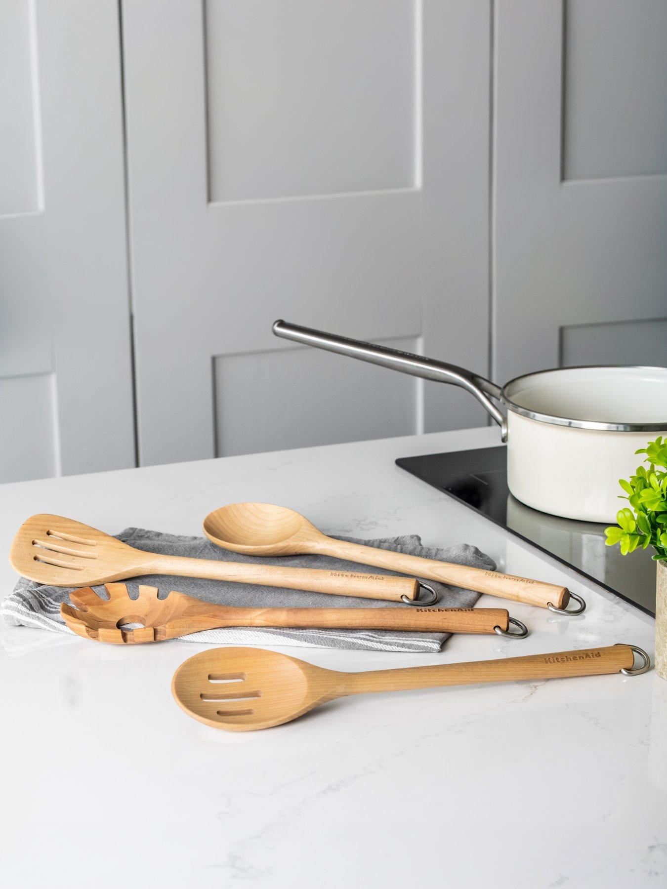 Kitchenaid  Brown 4Pc Birchwood Tool Set, Sports Direct - Image 4