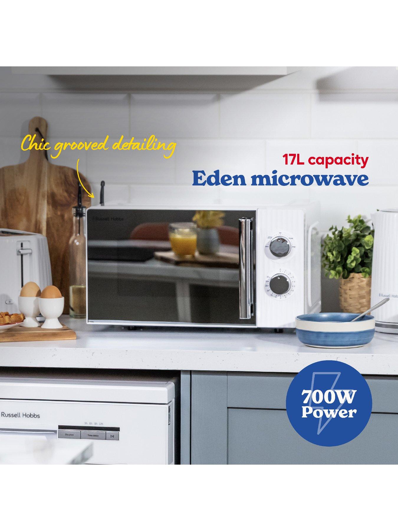 Image 2 of 7 of Russell Hobbs Eden 17 Litre White Manual Microwave