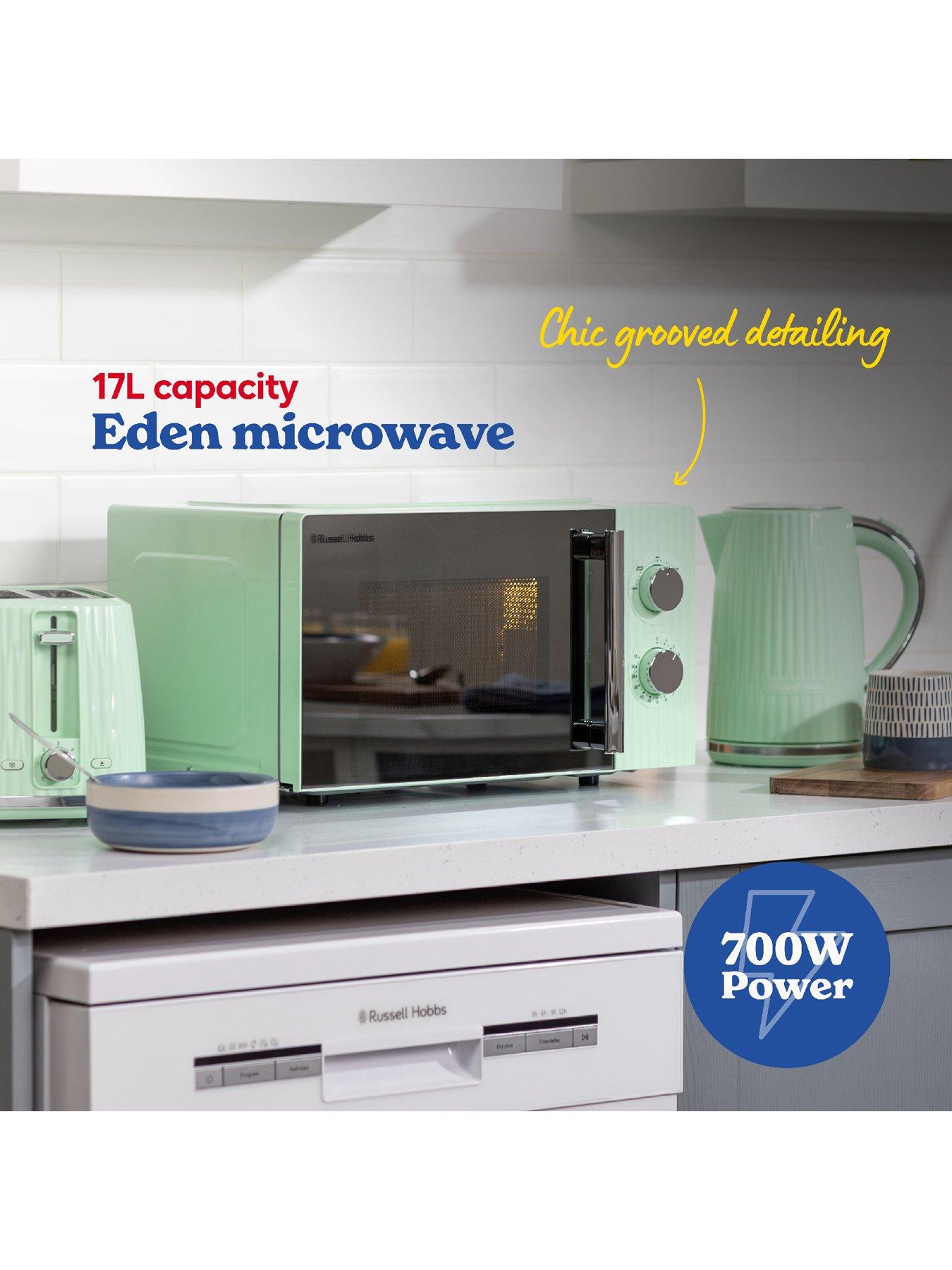Image 2 of 7 of Russell Hobbs Eden 17 Litre Pistachio Green Manual Microwave