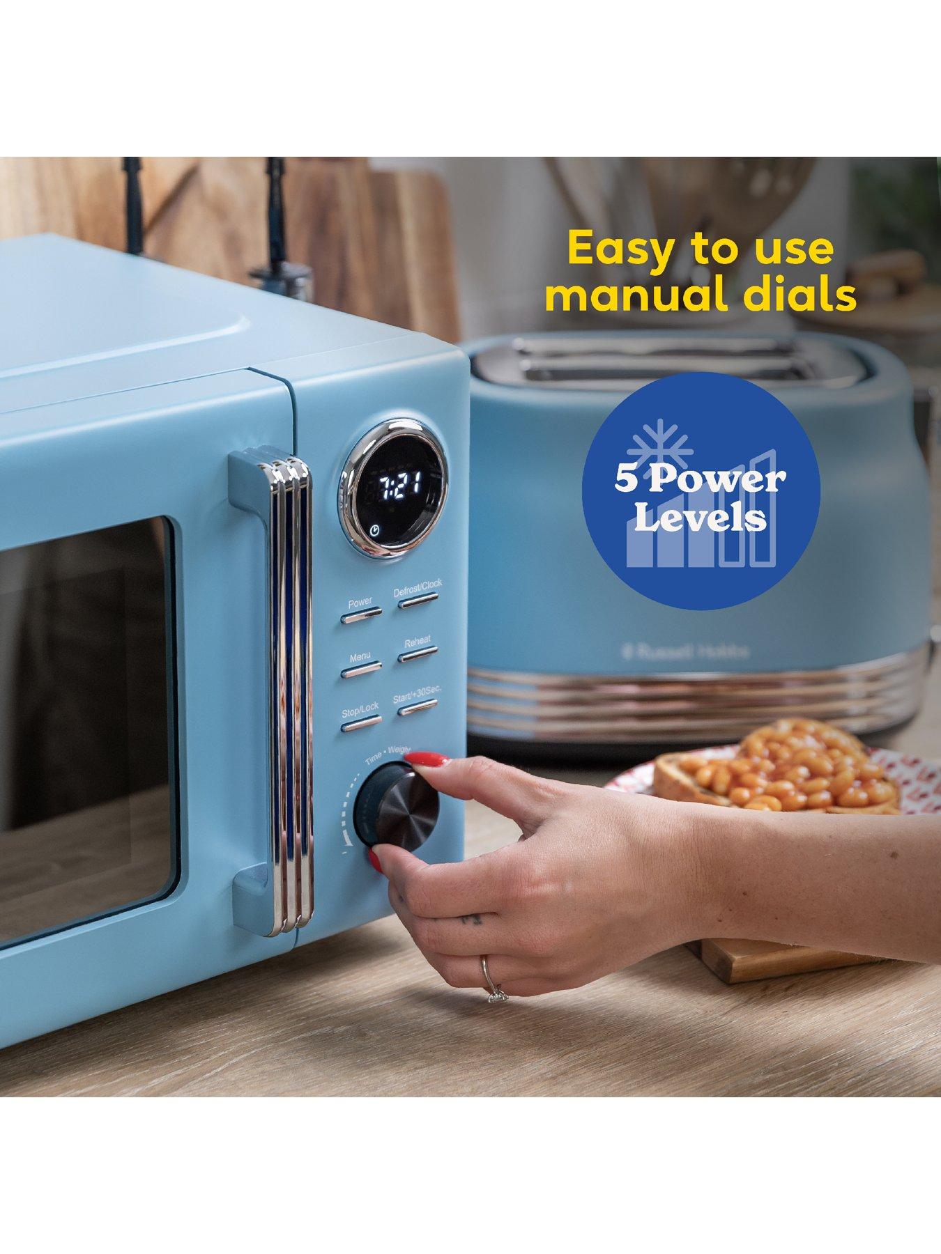 Image 6 of 7 of Russell Hobbs Hanley 20 Litre Retro Blue Digital Microwave