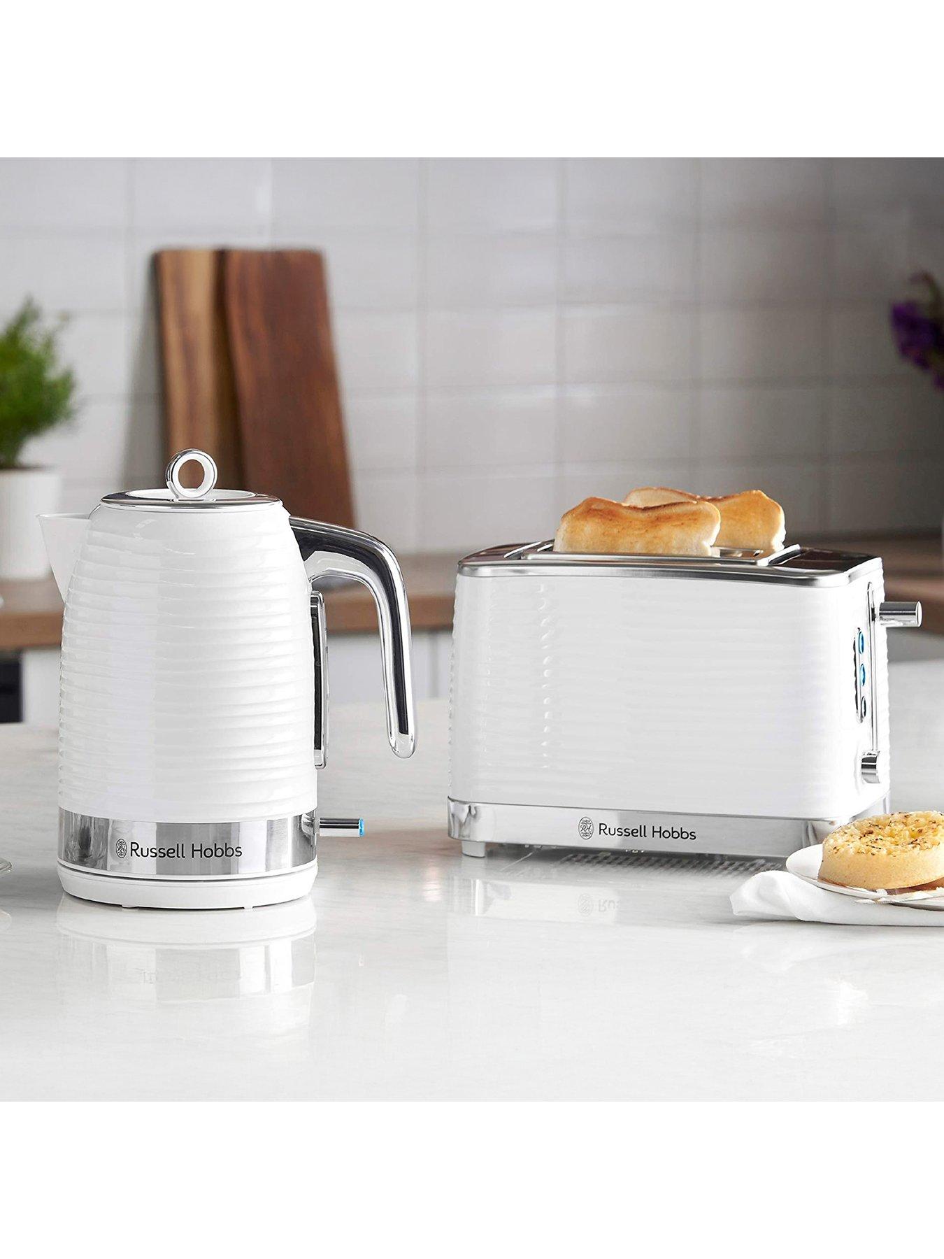 Image 4 of 7 of Russell Hobbs White Inspire Bundle - Kettle, 2 Slice Toaster, And Microwave