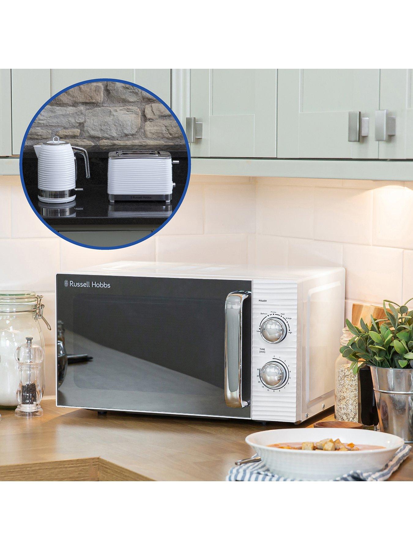 Image 5 of 7 of Russell Hobbs White Inspire Bundle - Kettle, 2 Slice Toaster, And Microwave