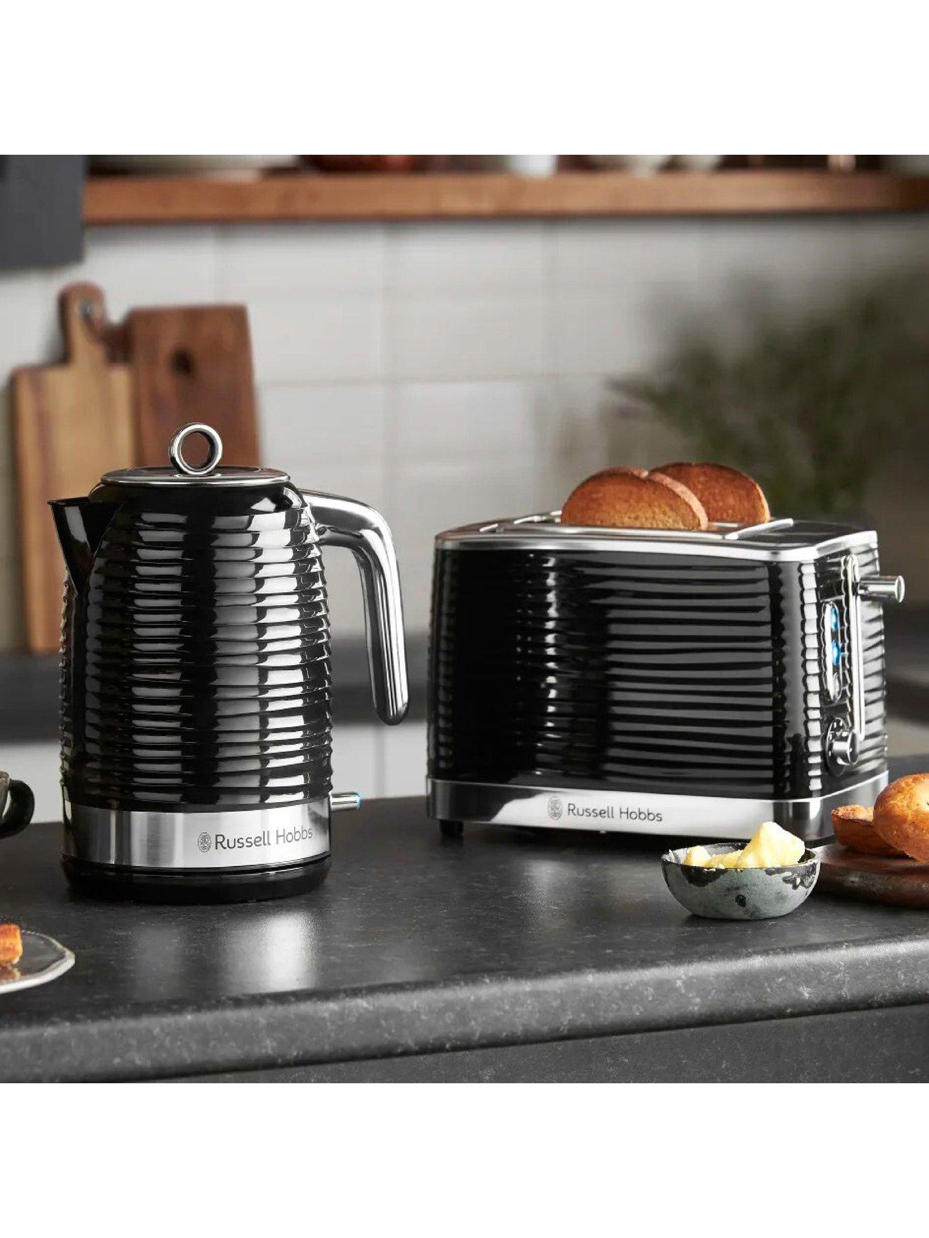 Image 4 of 7 of Russell Hobbs Black Inspire Bundle - Kettle, 2 Slice Toaster, And Microwave