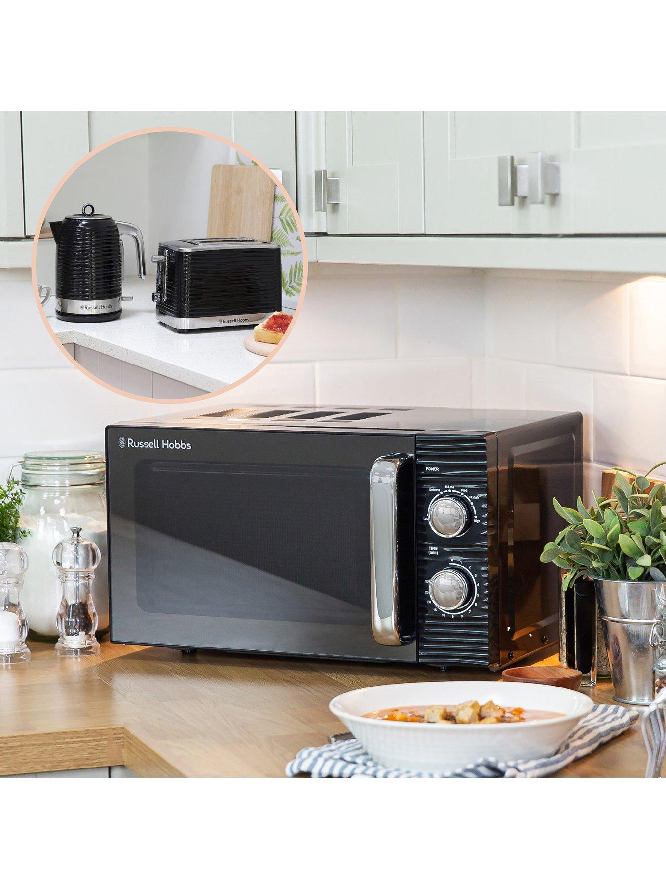 Image 5 of 7 of Russell Hobbs Black Inspire Bundle - Kettle, 2 Slice Toaster, And Microwave
