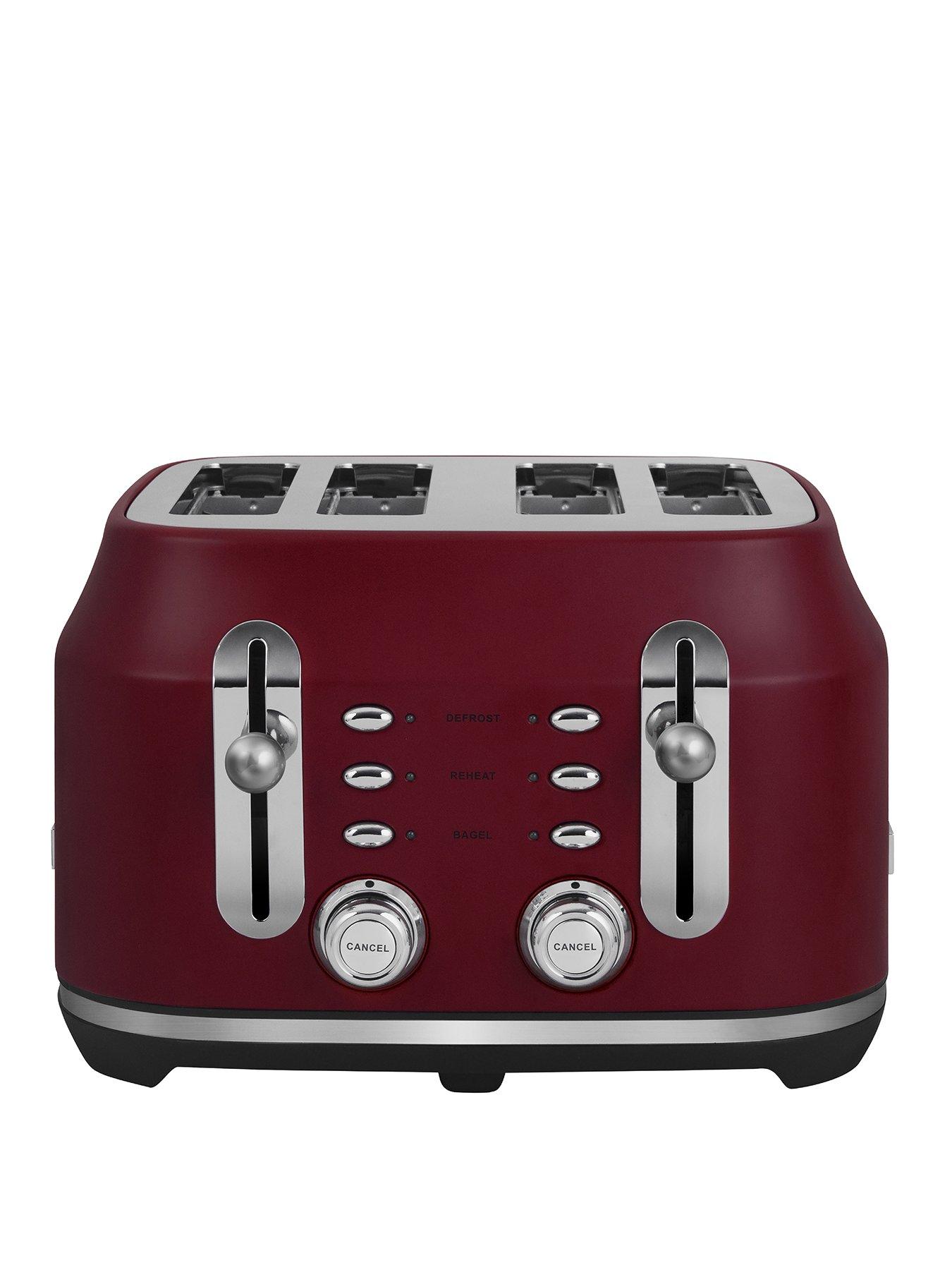 Rangemaster Classic 4 Slice Toaster Bordeaux Wide Slots & Variable Browning RMCL4S304BU - Image 5
