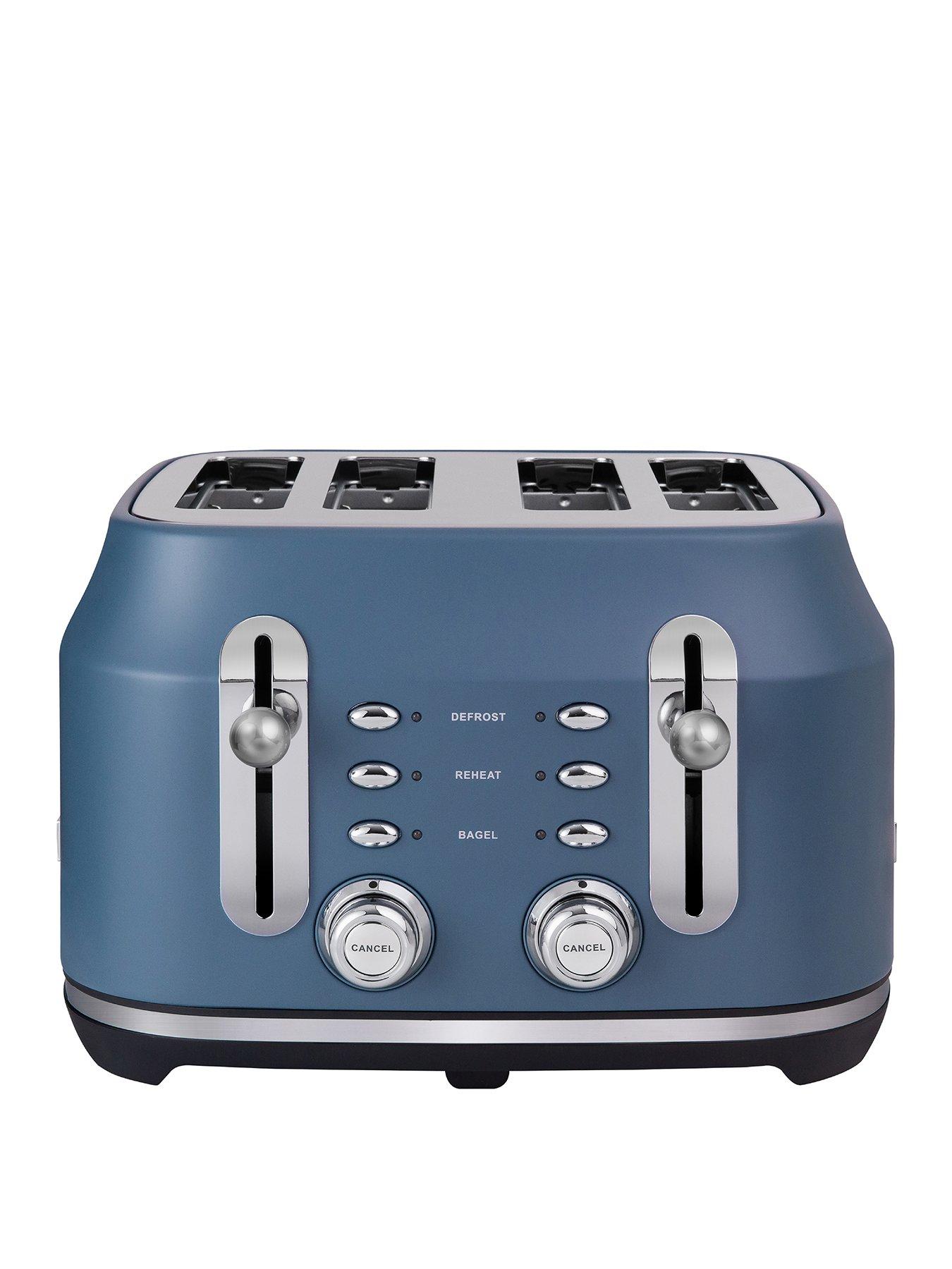 Image 1 of 7 of Rangemaster Classic Collection 4 Slice Stone Blue Toaster