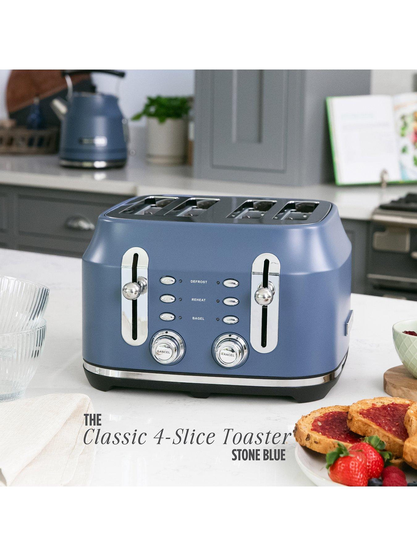 Image 2 of 7 of Rangemaster Classic Collection 4 Slice Stone Blue Toaster