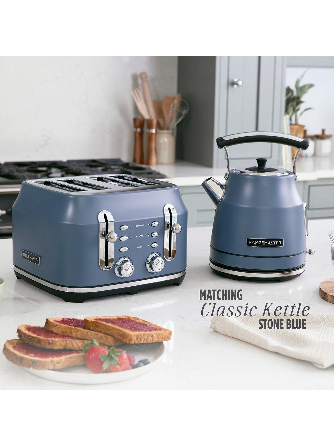Image 3 of 7 of Rangemaster Classic Collection 4 Slice Stone Blue Toaster