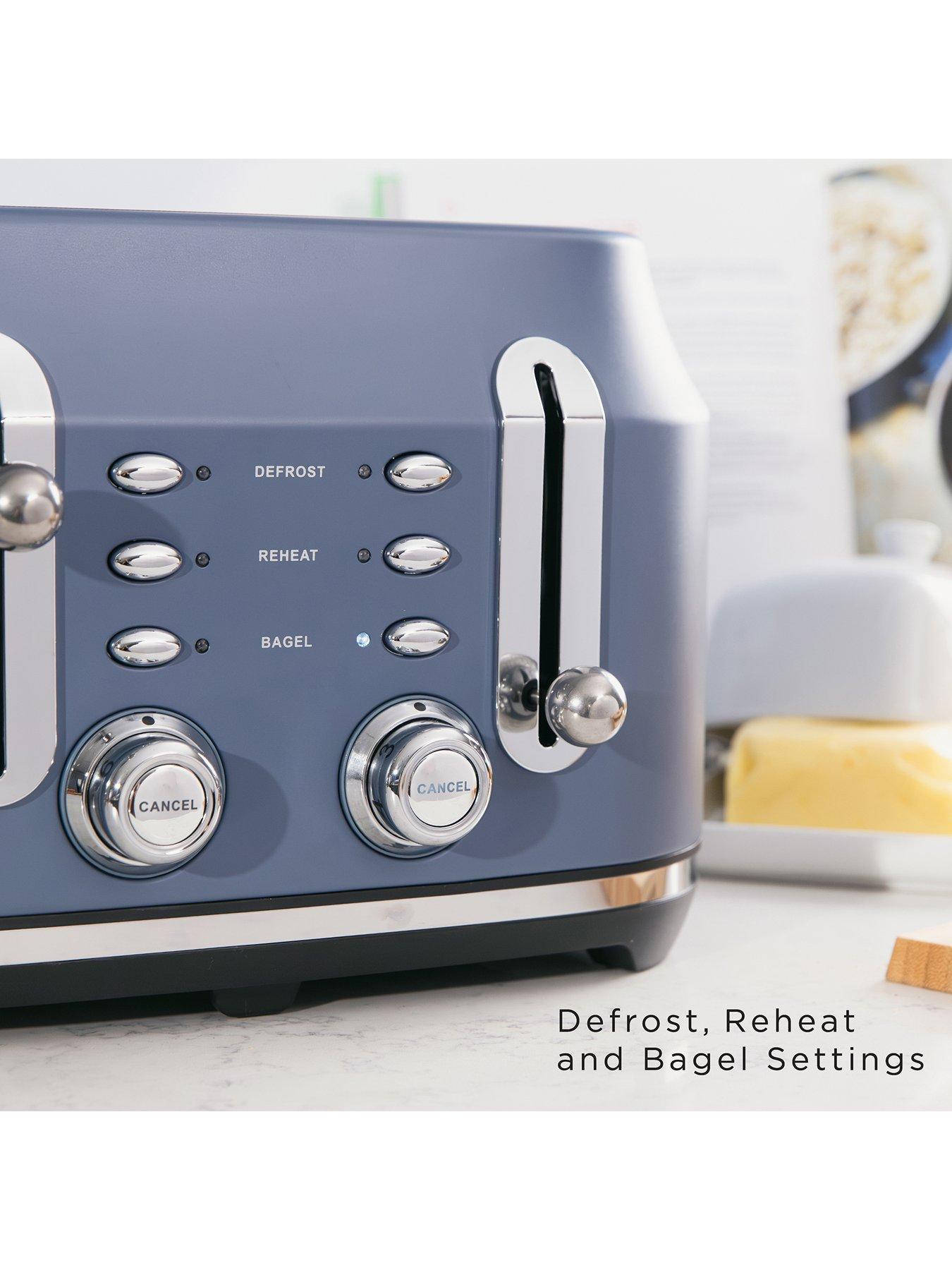 Image 5 of 7 of Rangemaster Classic Collection 4 Slice Stone Blue Toaster