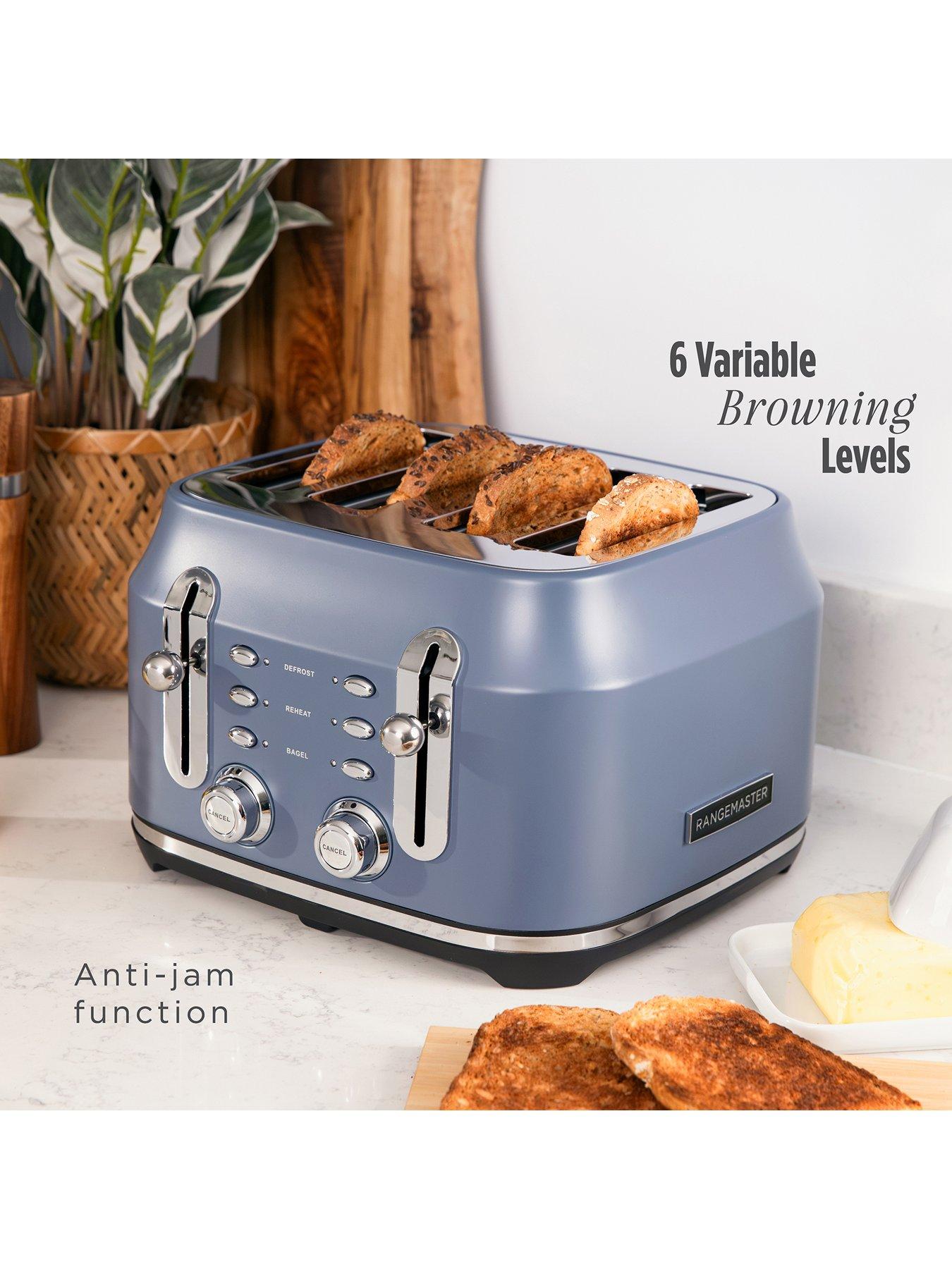 Image 7 of 7 of Rangemaster Classic Collection 4 Slice Stone Blue Toaster
