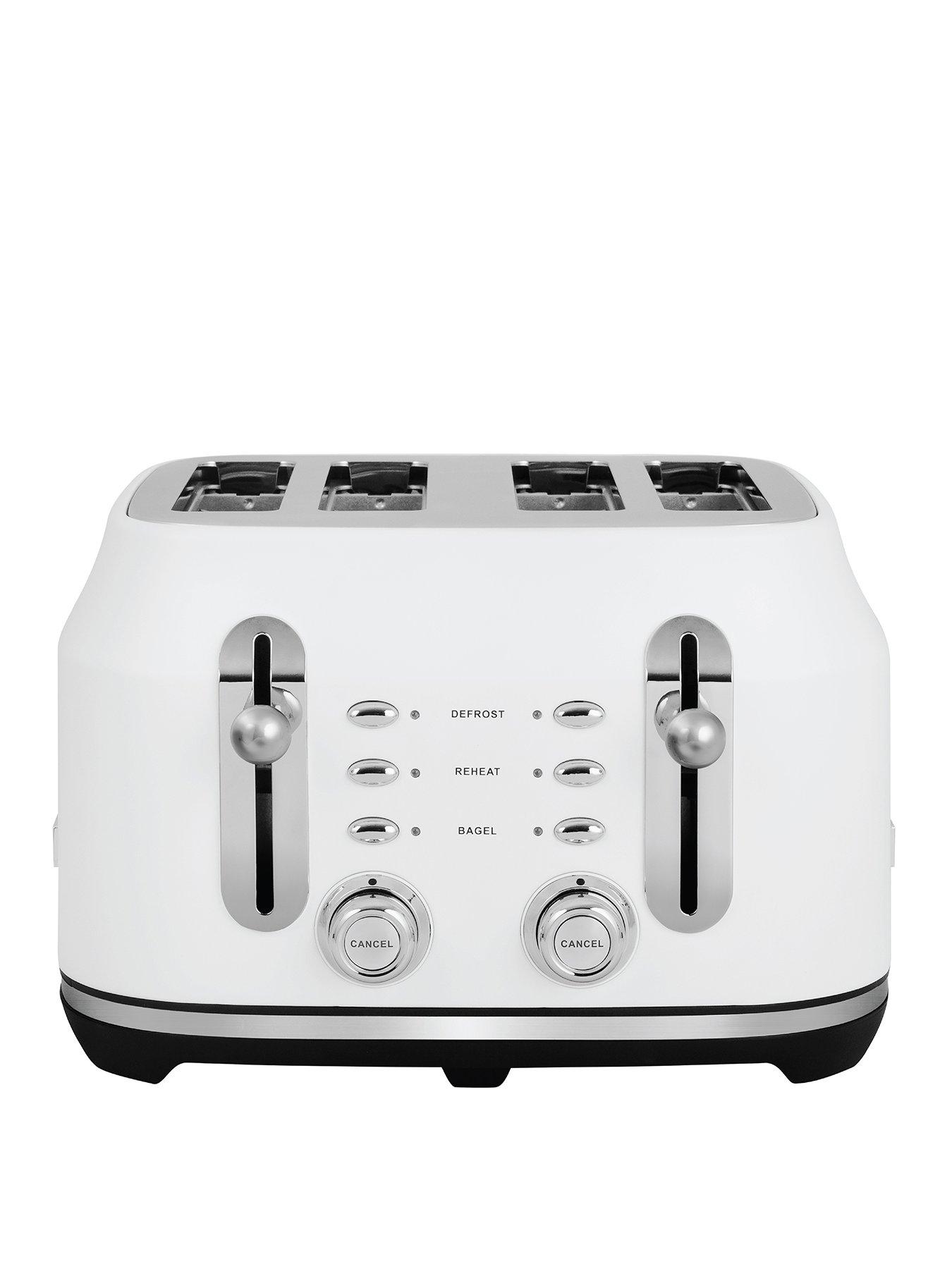 Image 1 of 7 of Rangemaster Classic Collection 4 Slice White Toaster