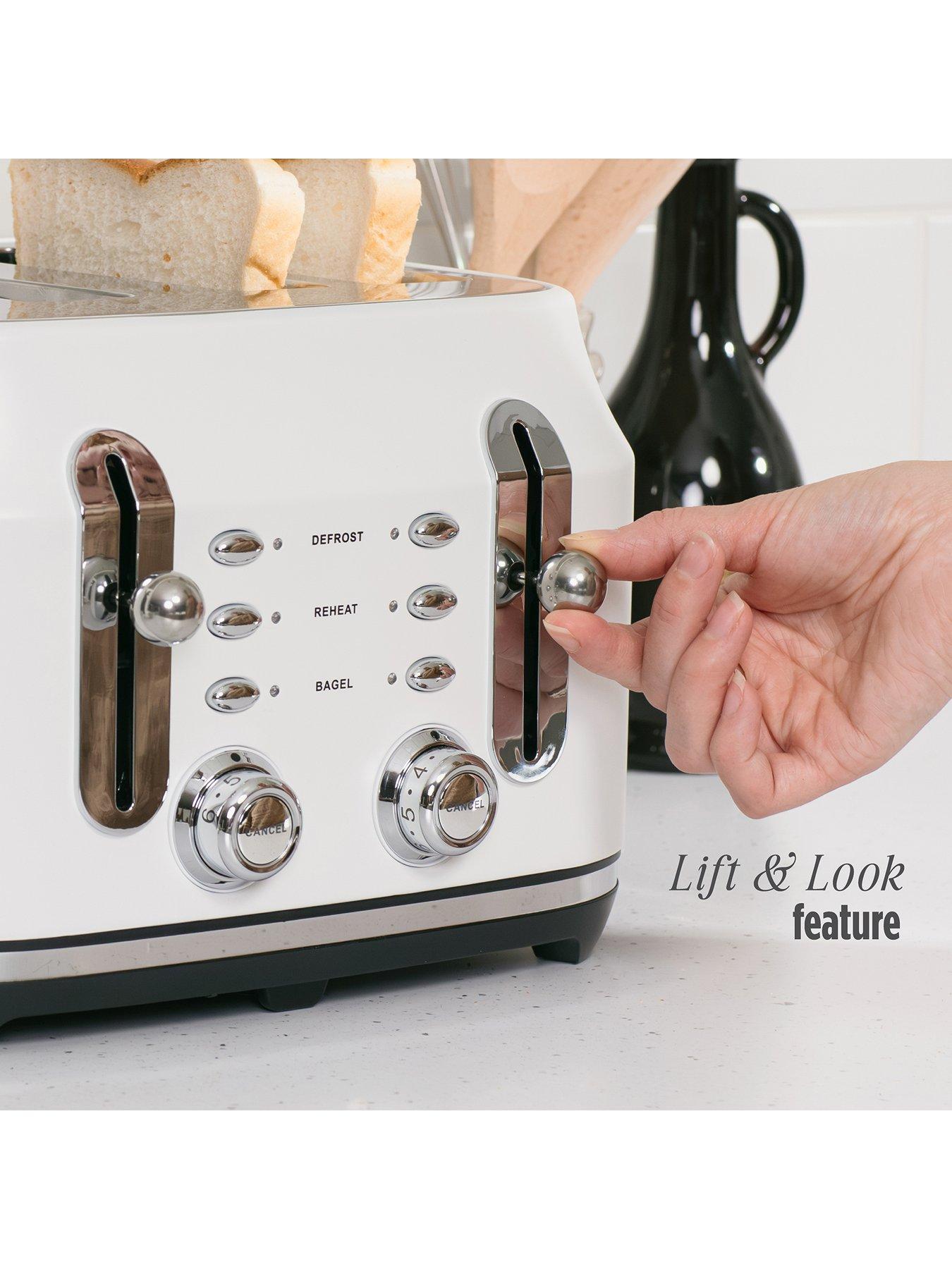 Image 6 of 7 of Rangemaster Classic Collection 4 Slice White Toaster