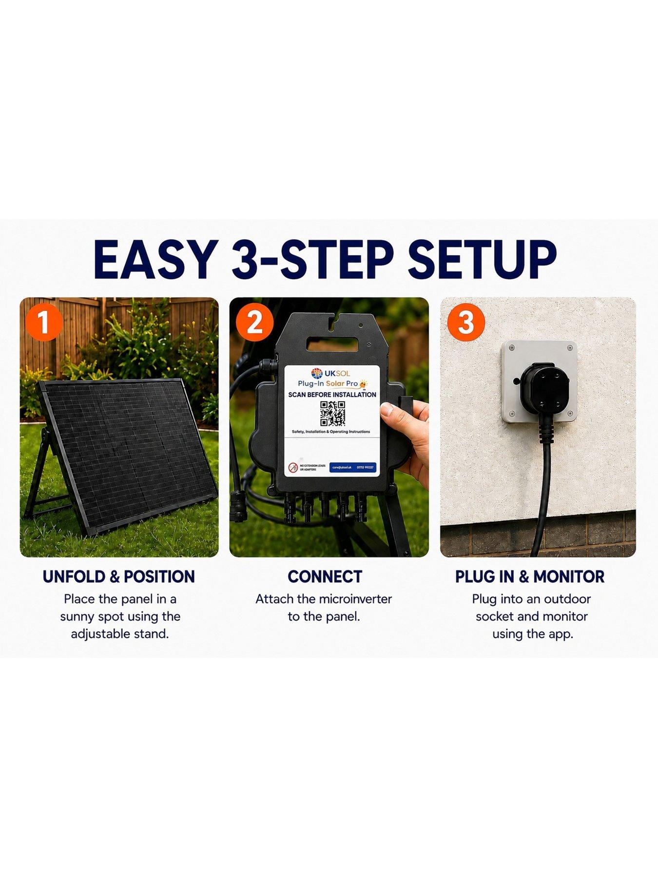 Image 7 of 7 of UKSOL 1030w&nbsp;Plug-in Solar Pro Plus Hybrid Mount (APSystems EZ1-M, 2x 515W panel)