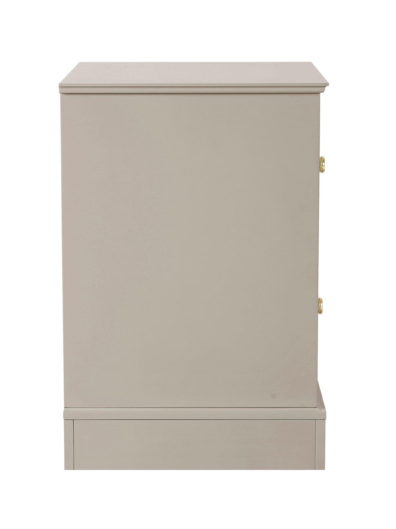 Image 6 of 7 of Dusk Ruby 2 Drawer Bedside Table - Taupe