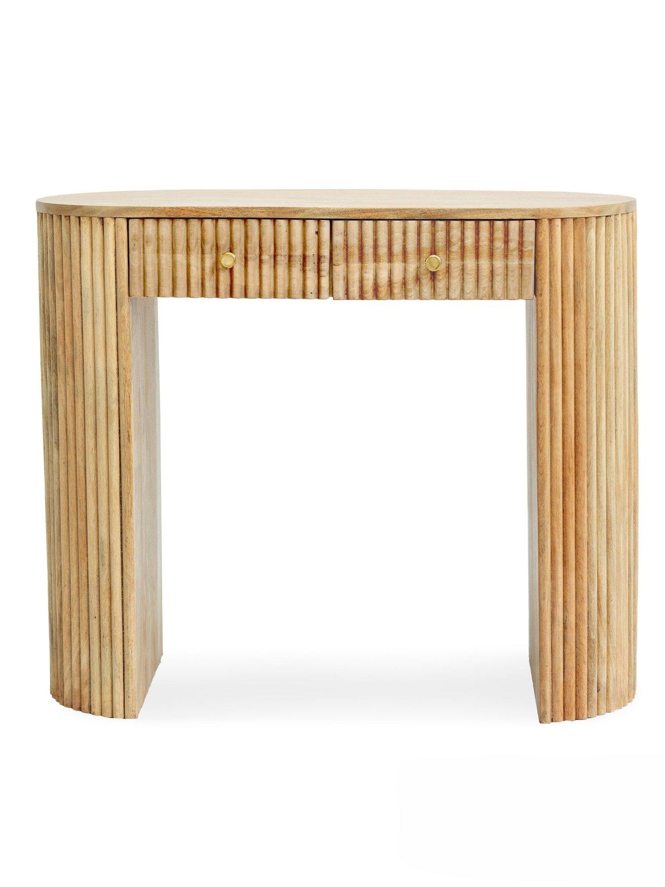 Image 3 of 5 of Dusk Finley Mango Wood  Dressing Table Console