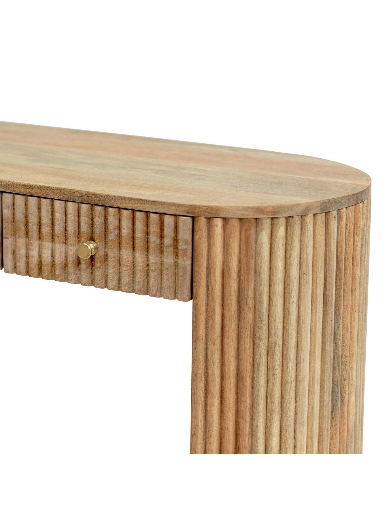 Image 4 of 5 of Dusk Finley Mango Wood  Dressing Table Console