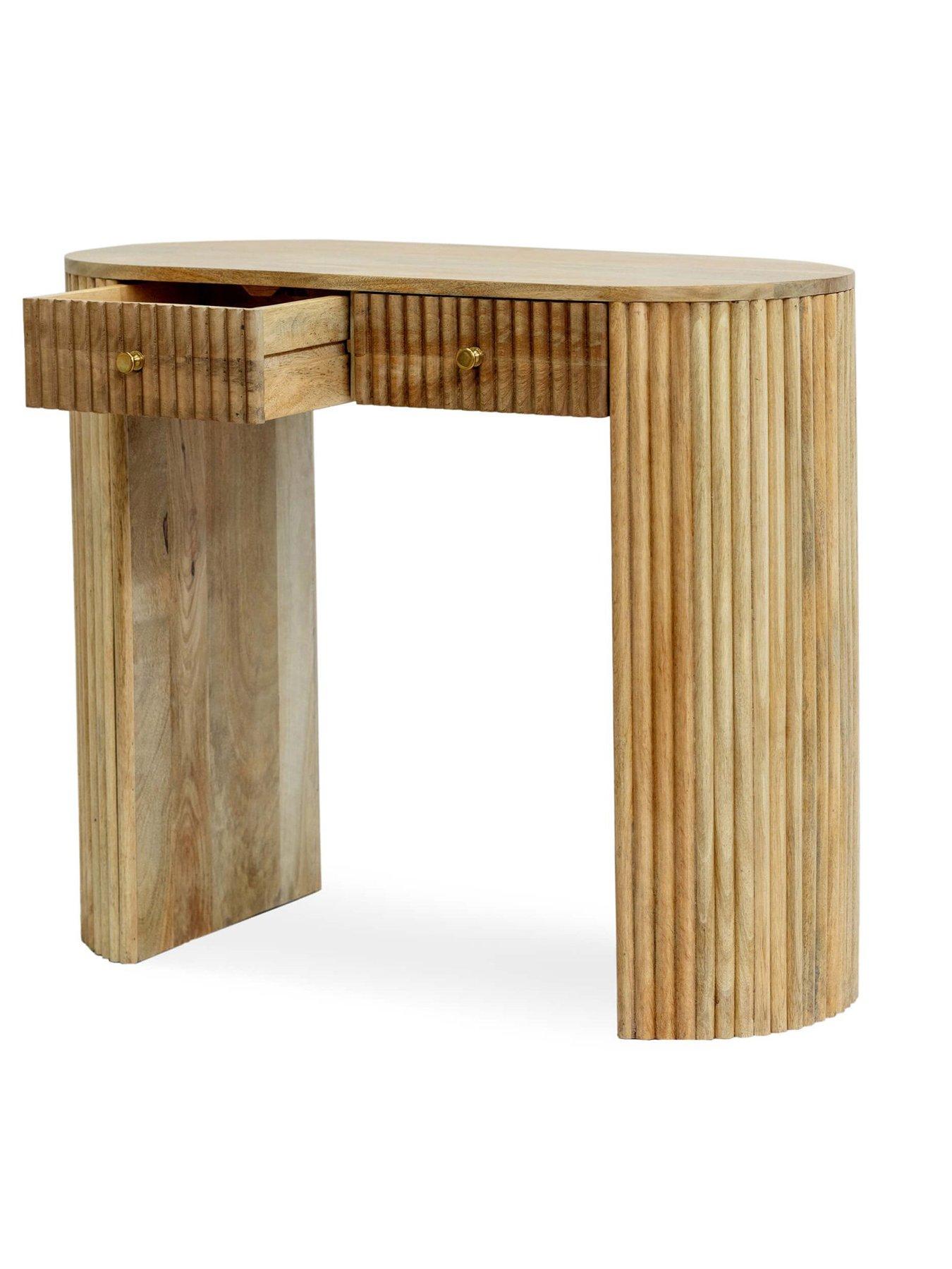 Image 5 of 5 of Dusk Finley Mango Wood  Dressing Table Console