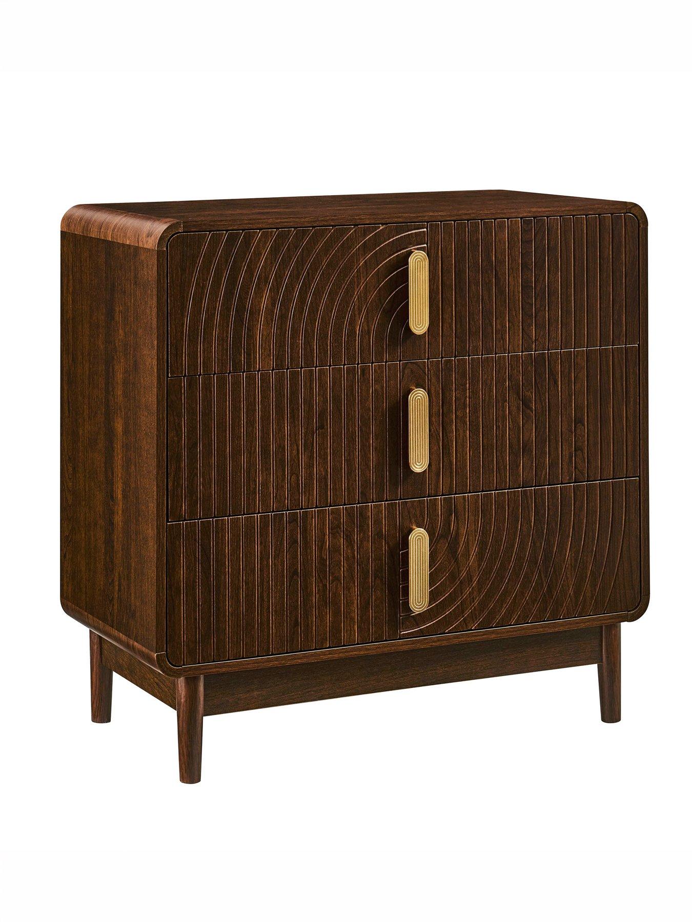 Image 3 of 6 of Dusk Marnie 3 Drawer Chest - Walnut