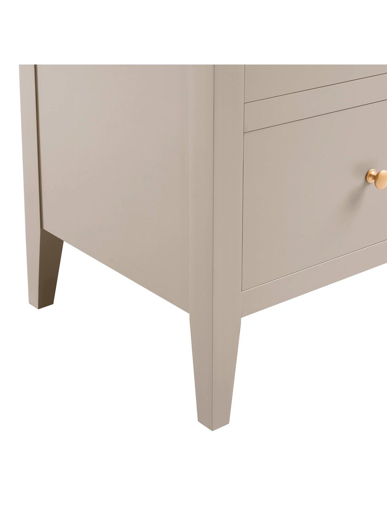 Image 5 of 7 of Dusk Poppy 2 Drawer Bedside Table - Taupe