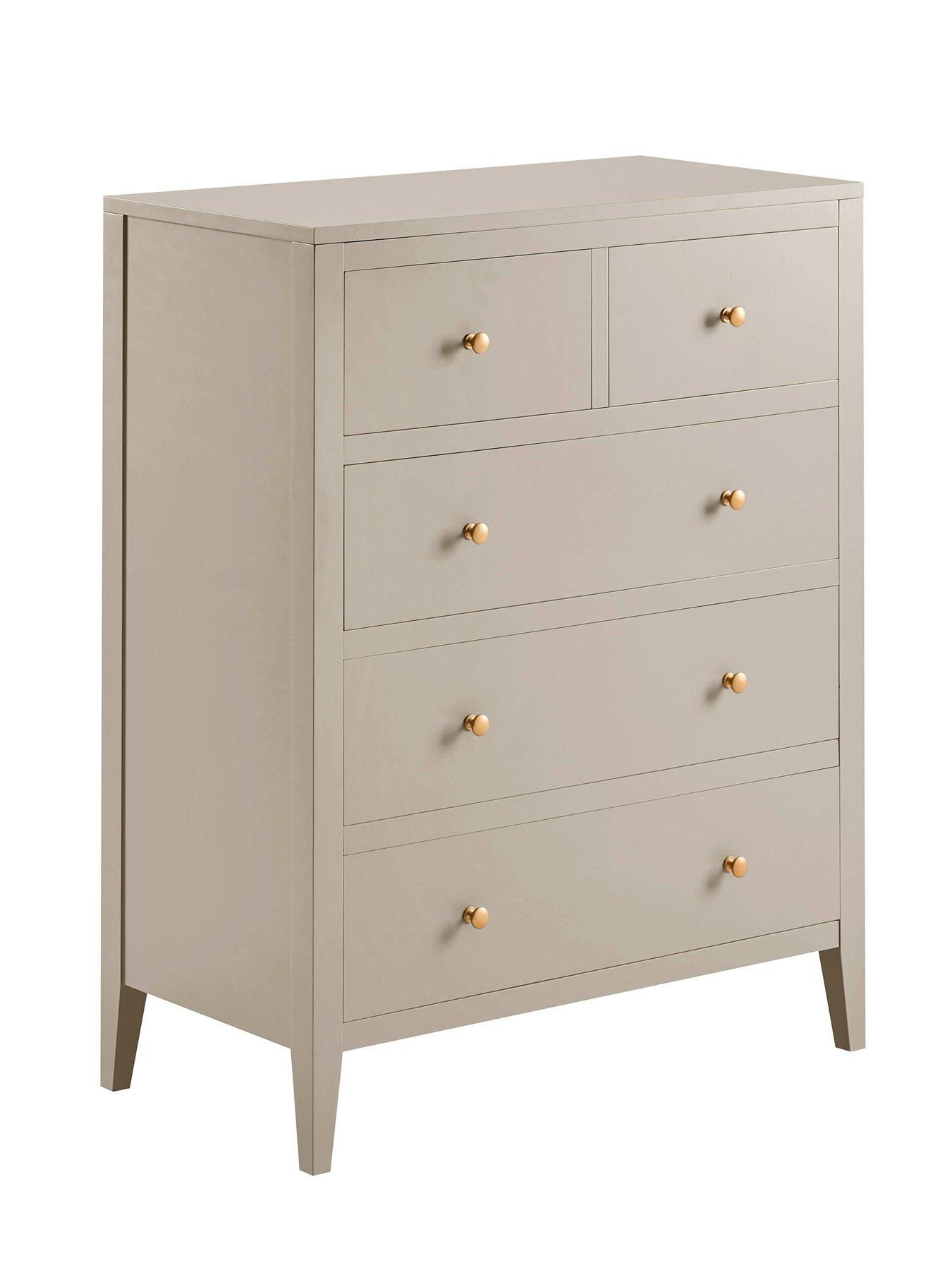 Image 3 of 5 of Dusk Poppy 5 Drawer Chest - Taupe