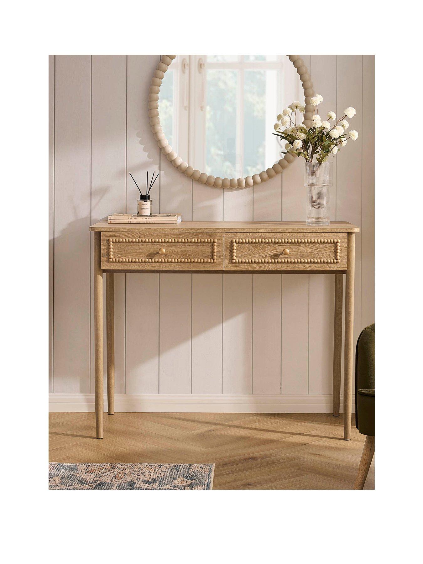 Image 2 of 6 of Dusk Posy Bobbin Dressing Table - Light Wood