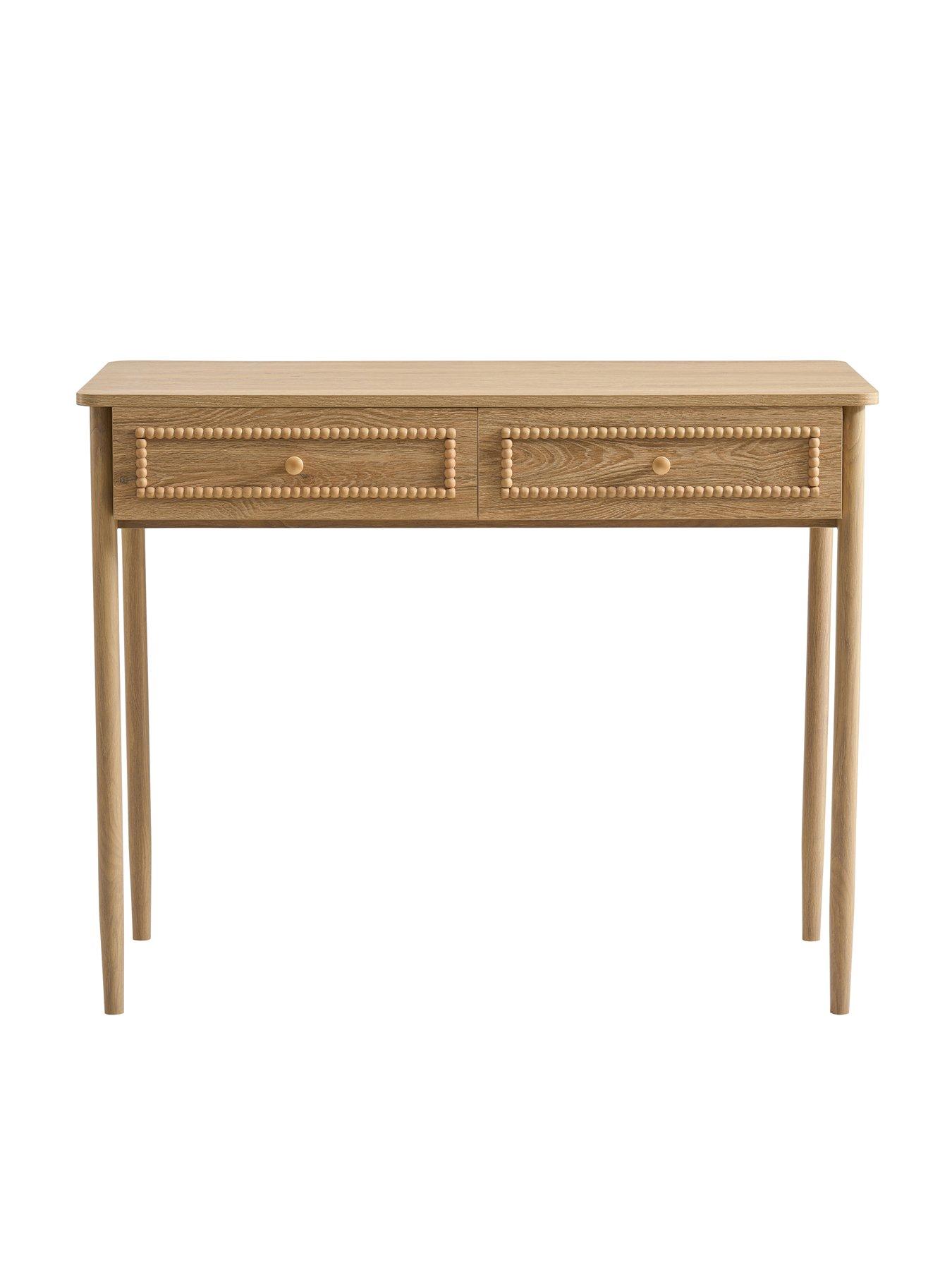Image 3 of 6 of Dusk Posy Bobbin Dressing Table - Light Wood
