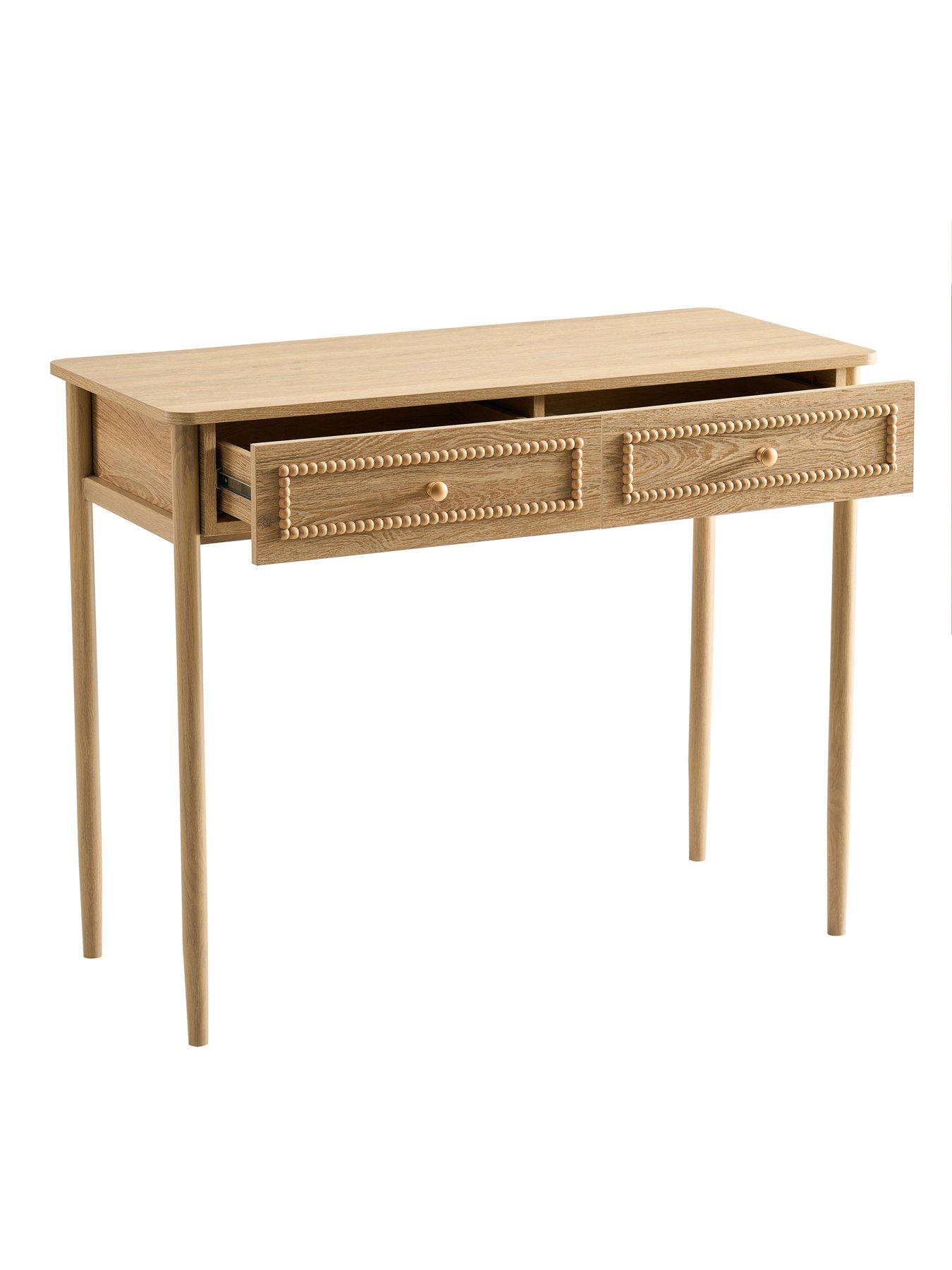 Image 4 of 6 of Dusk Posy Bobbin Dressing Table - Light Wood