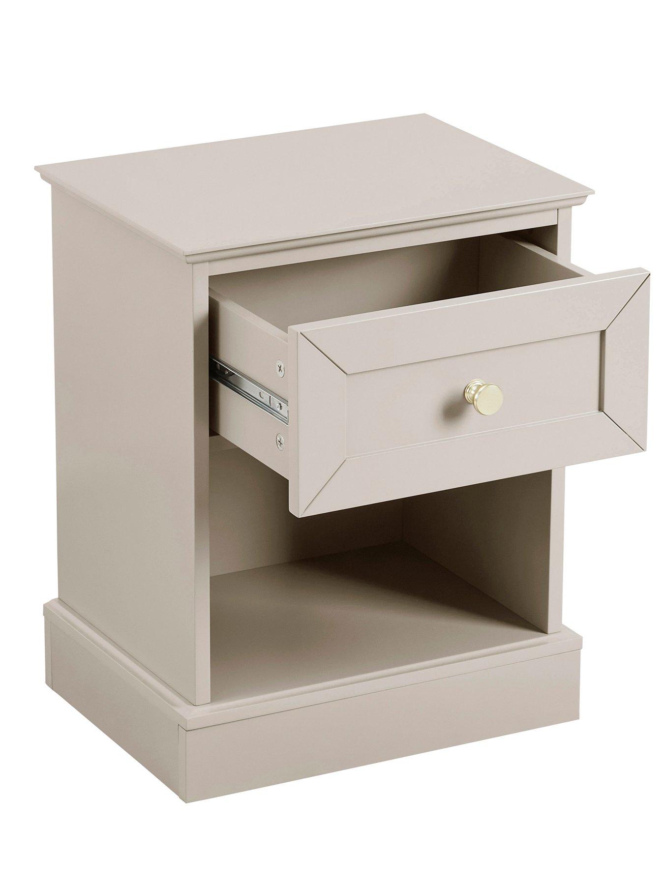 Image 5 of 7 of Dusk Ruby 1 Drawer Nightstand - Taupe