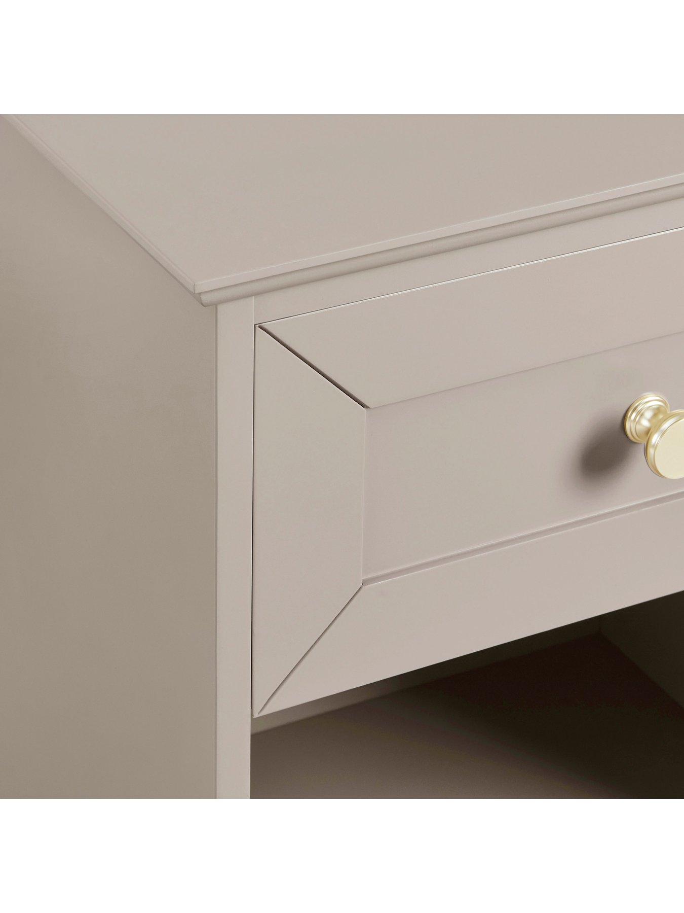 Image 7 of 7 of Dusk Ruby 1 Drawer Nightstand - Taupe