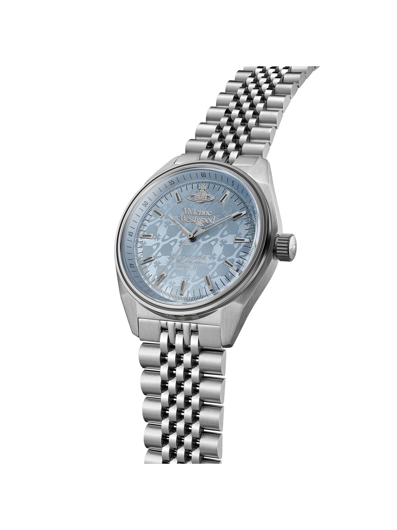 Image 3 of 5 of Vivienne Westwood Unisex Sydenham Light Blue Dial Stainless Steel Bracelet Watch - Blue
