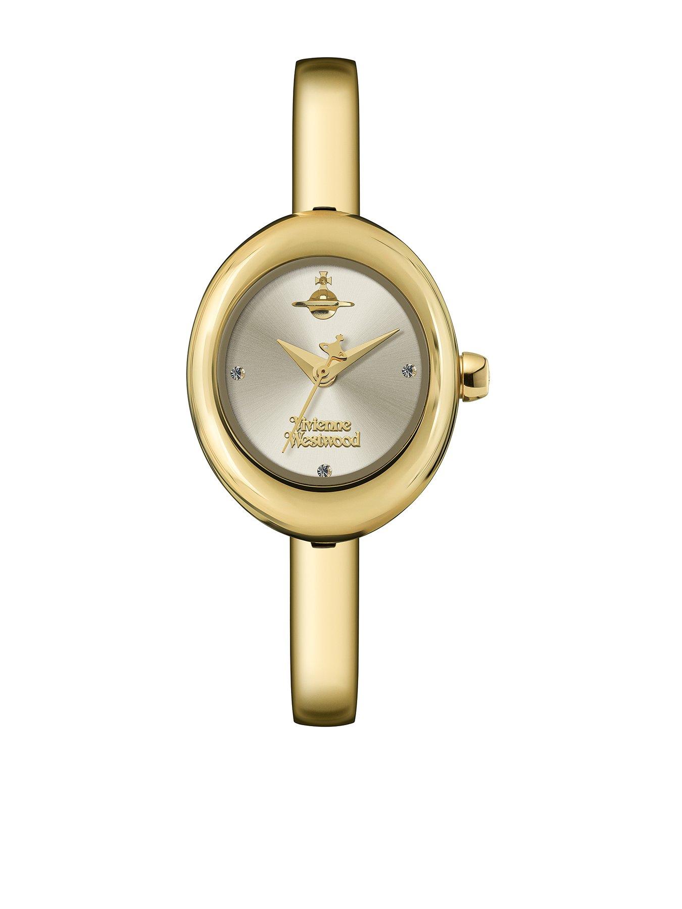 Image 1 of 5 of Vivienne Westwood Womens Vivienne Westwood Audley Orb Bangle Quartz Watch - Gold