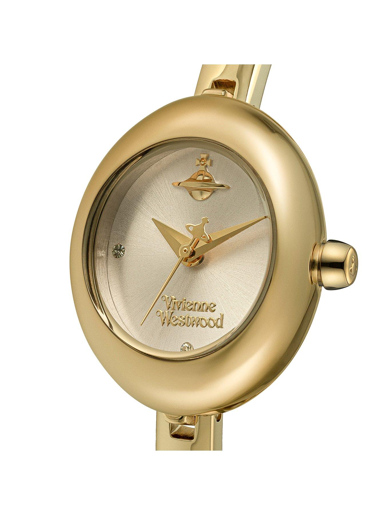 Image 3 of 5 of Vivienne Westwood Womens Vivienne Westwood Audley Orb Bangle Quartz Watch - Gold