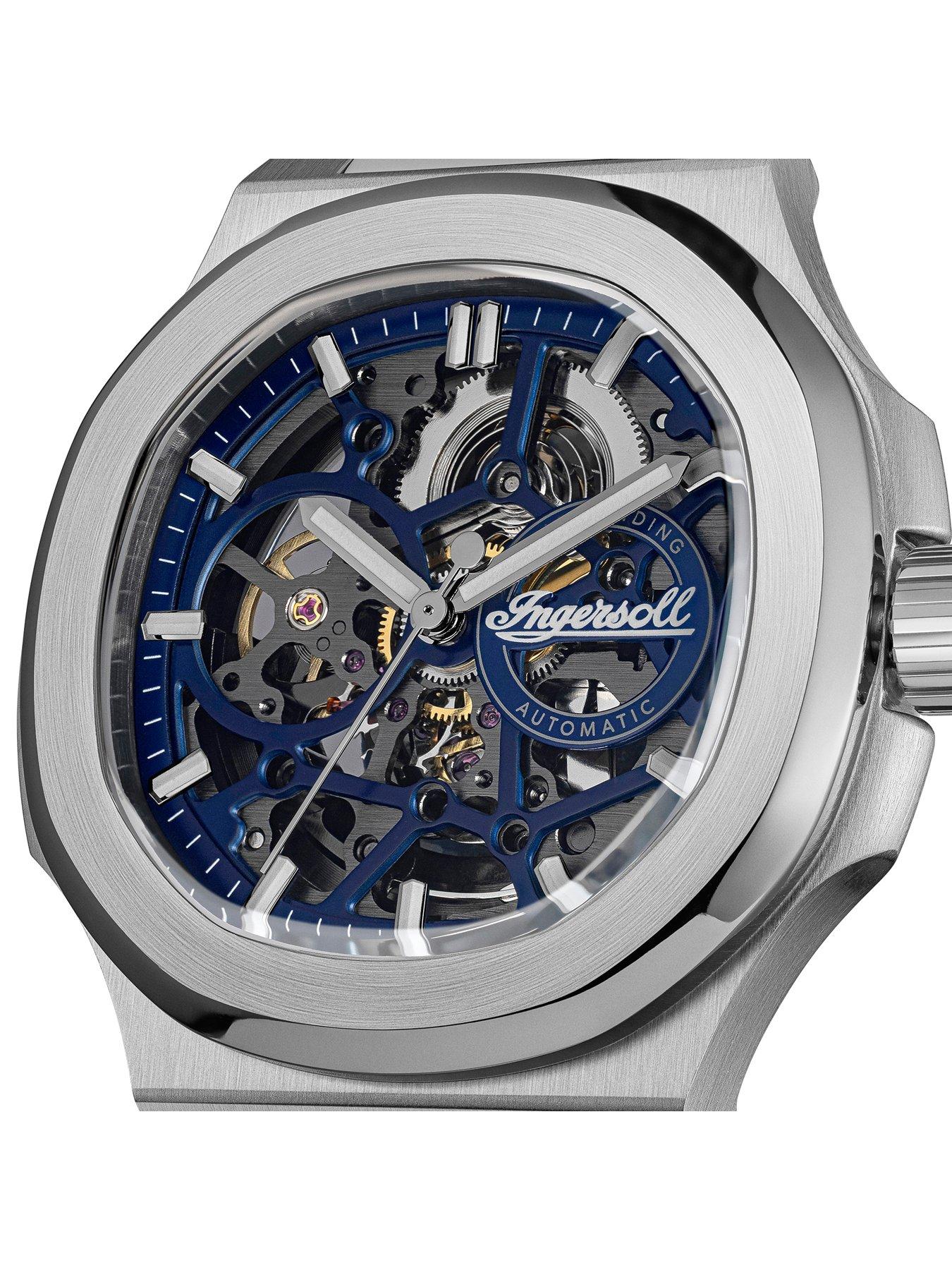 Image 2 of 6 of Ingersoll 1892 Mens The Frame Skeleton Dial Automatic Watch - Blue