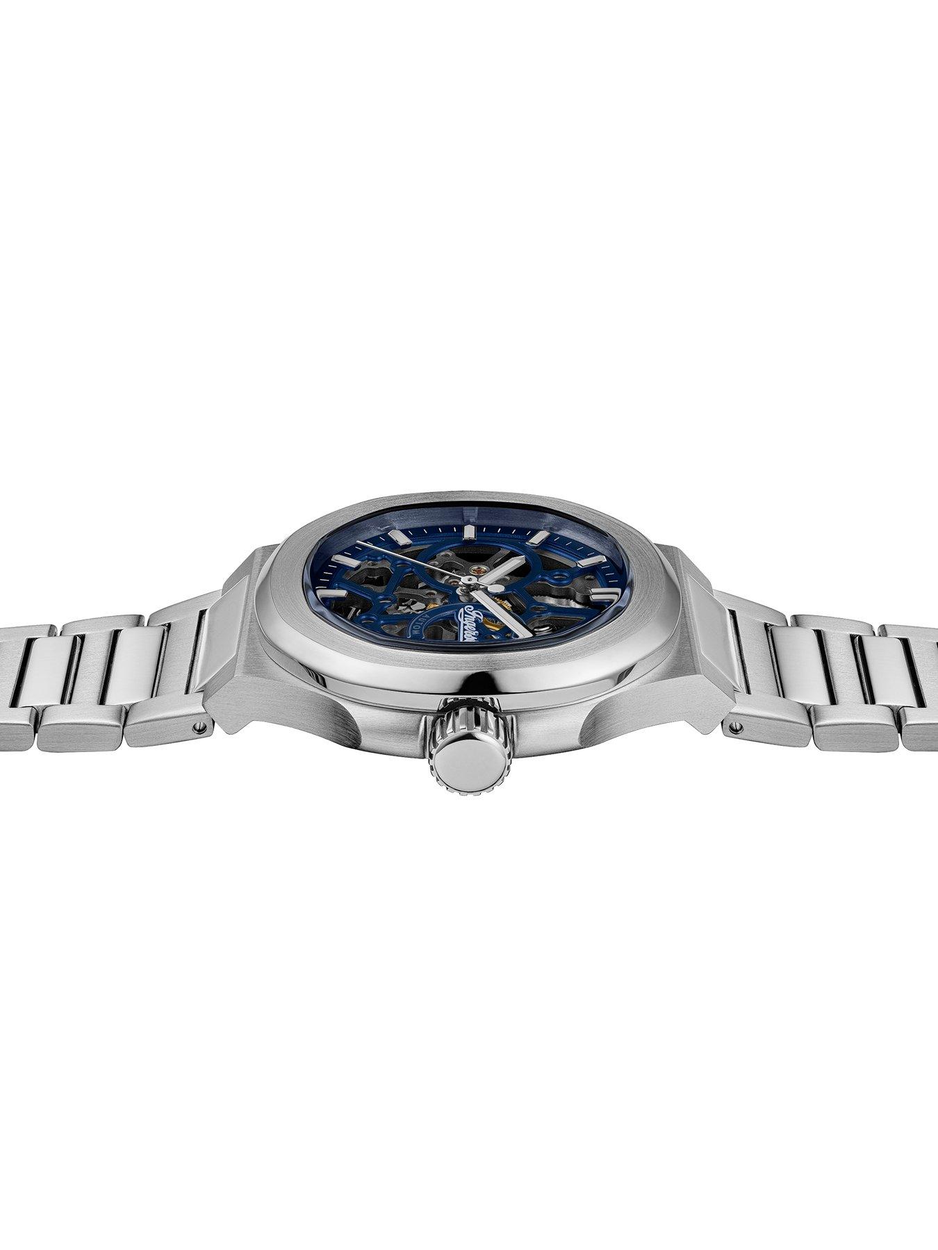 Image 3 of 6 of Ingersoll 1892 Mens The Frame Skeleton Dial Automatic Watch - Blue