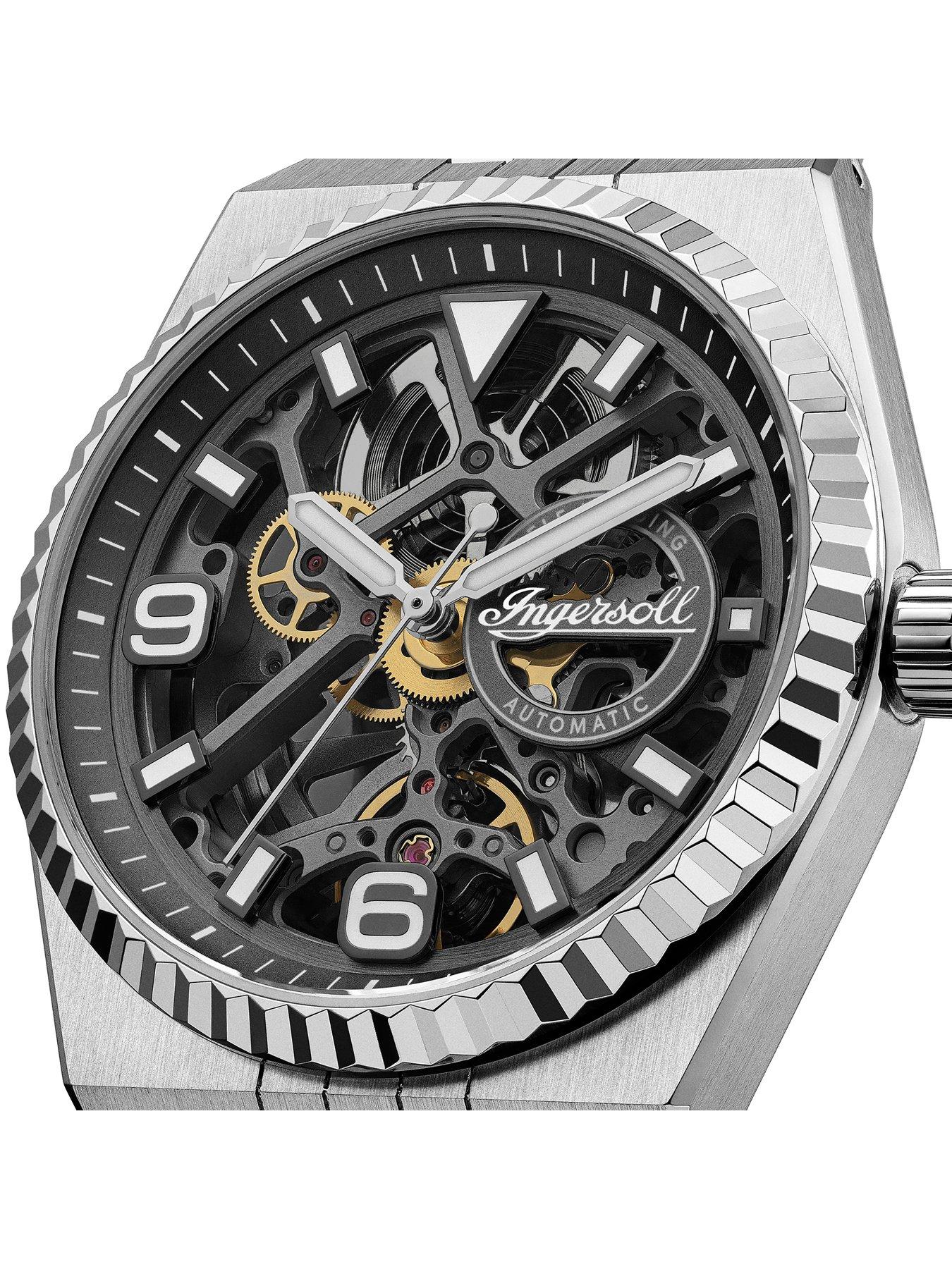 Image 2 of 6 of Ingersoll Mens The Landing Skeleton Dial Automatic Watch - Grey
