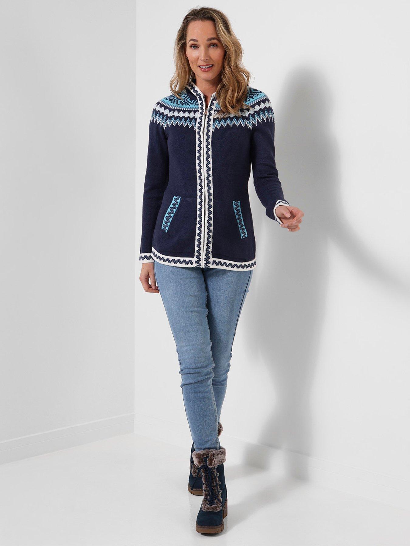 Image 3 of 5 of Joe Browns Trinnie Fairisle Zip Through Hooded Jumper