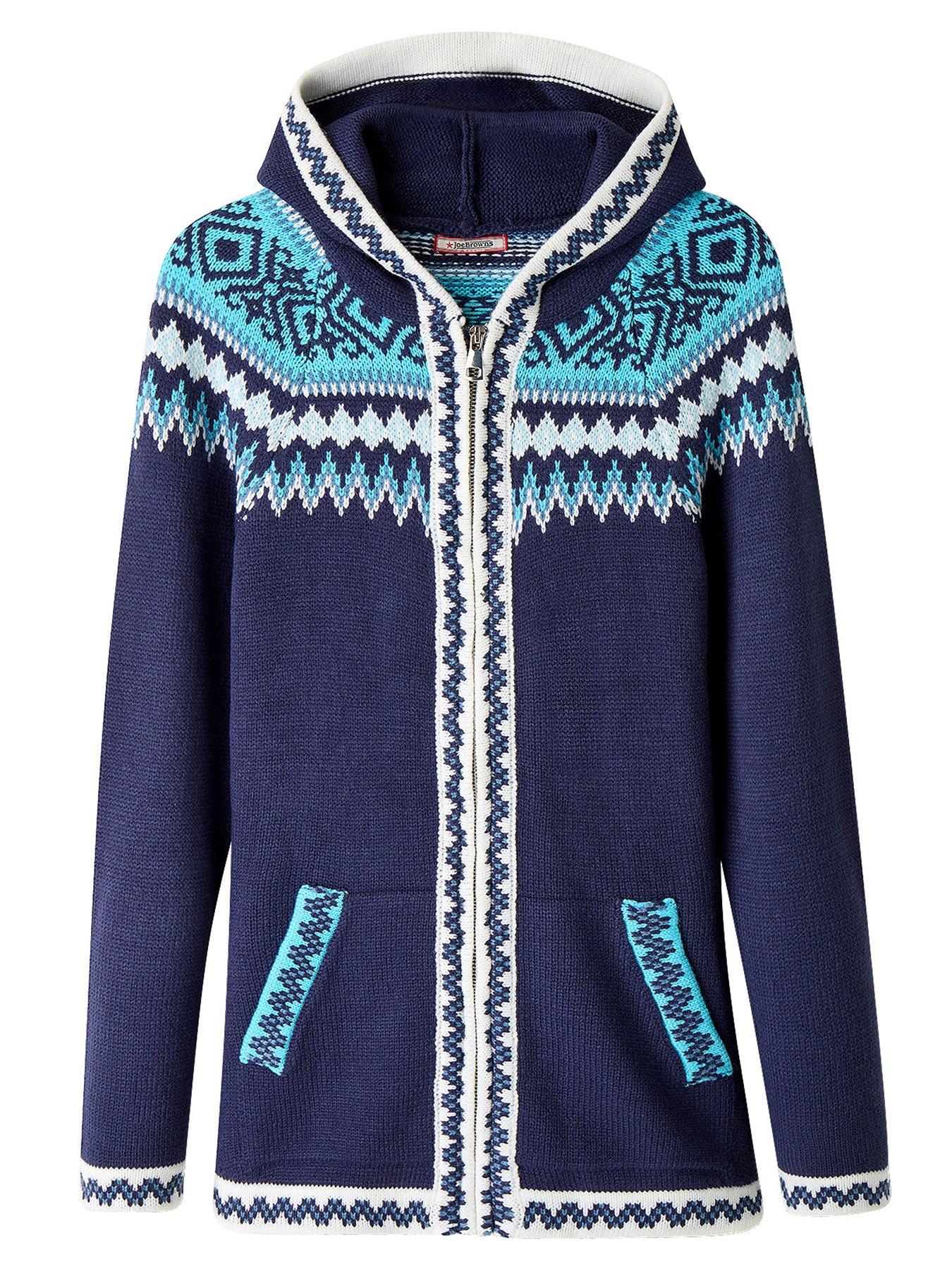 Image 5 of 5 of Joe Browns Trinnie Fairisle Zip Through Hooded Jumper