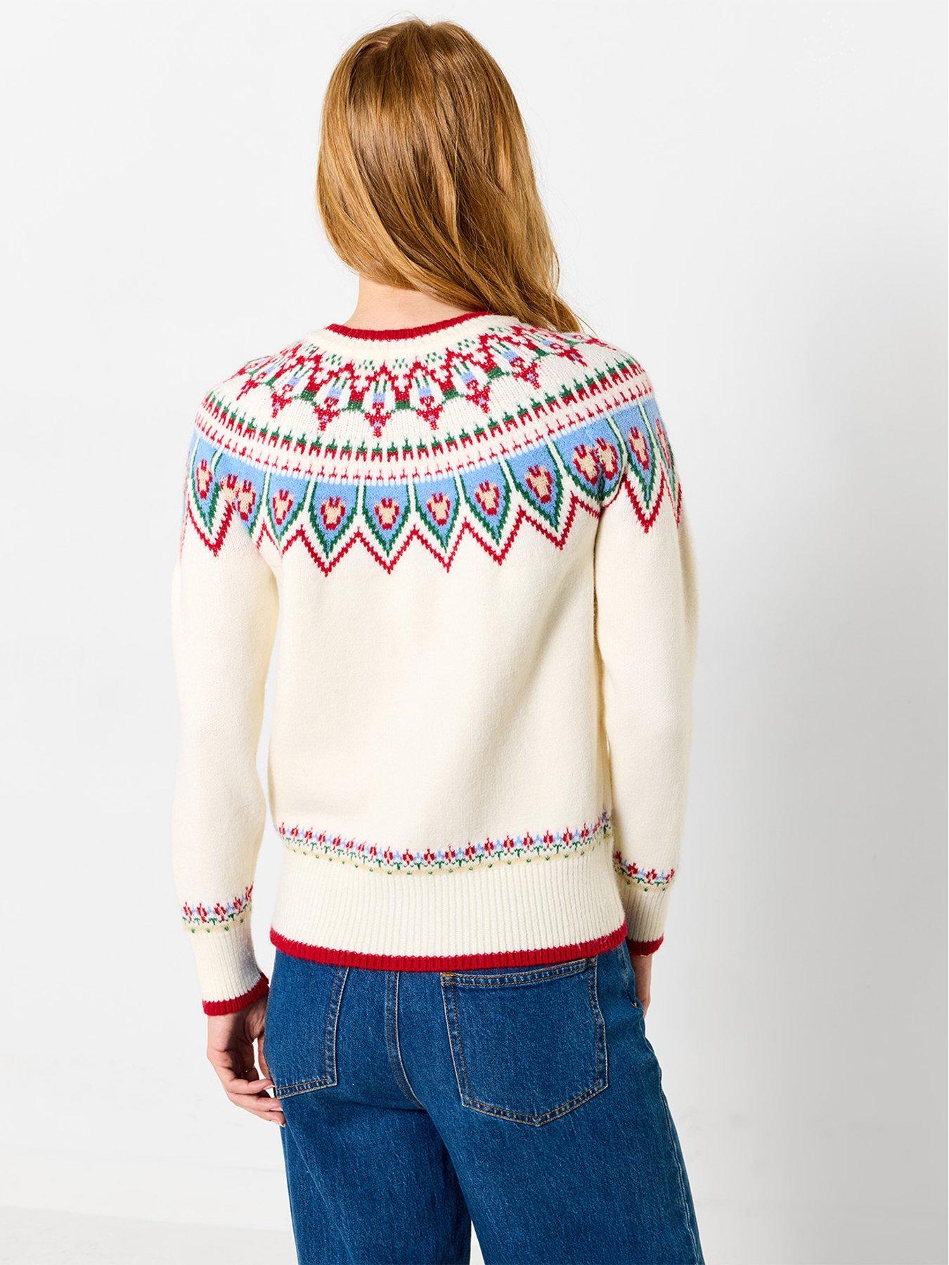 Image 2 of 5 of Joe Browns Womens Vintage Winter Fairisle Button Front Cardigan - Cream