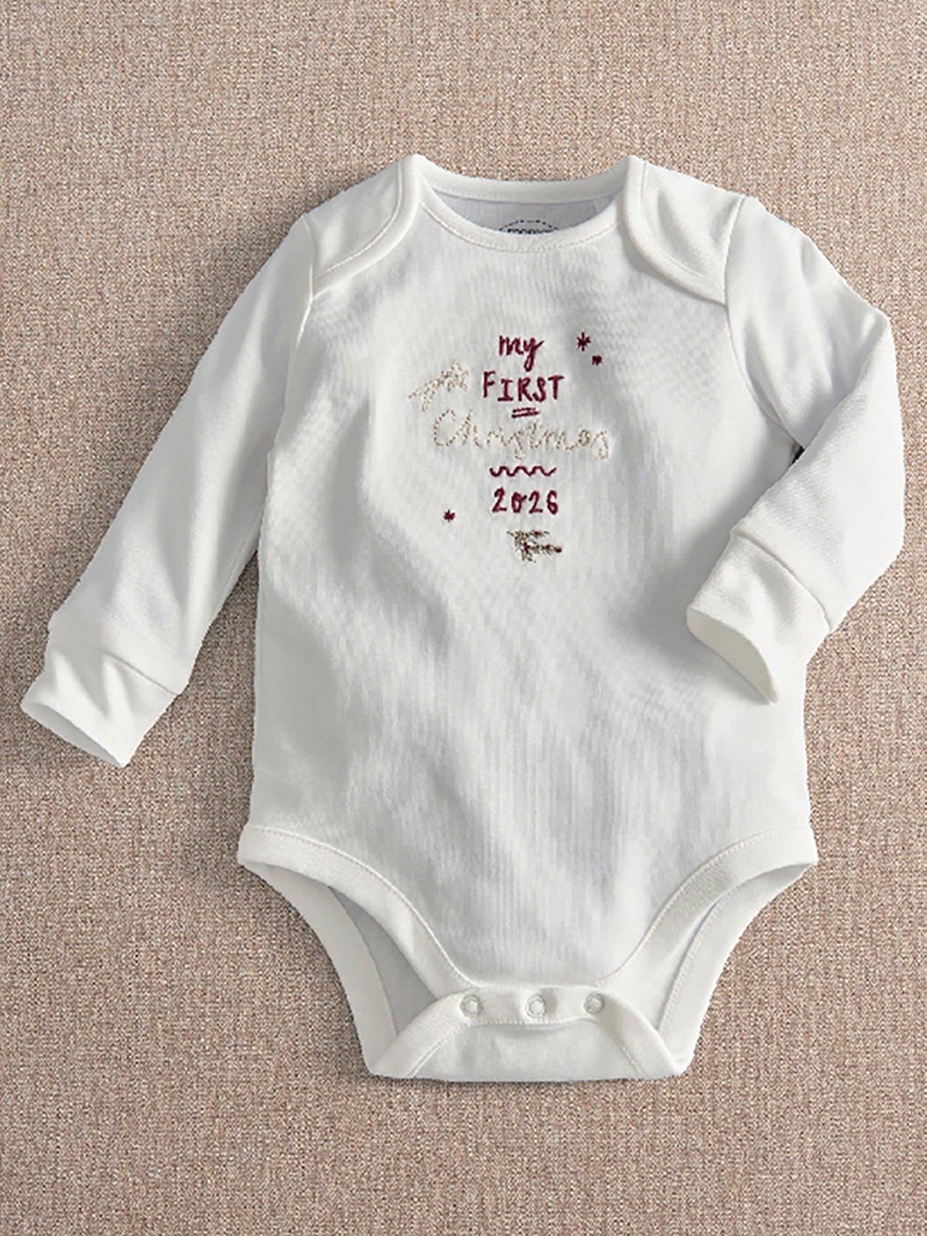 Image 2 of 6 of Mamas & Papas Baby My First Christmas 2026 Bodysuit - White