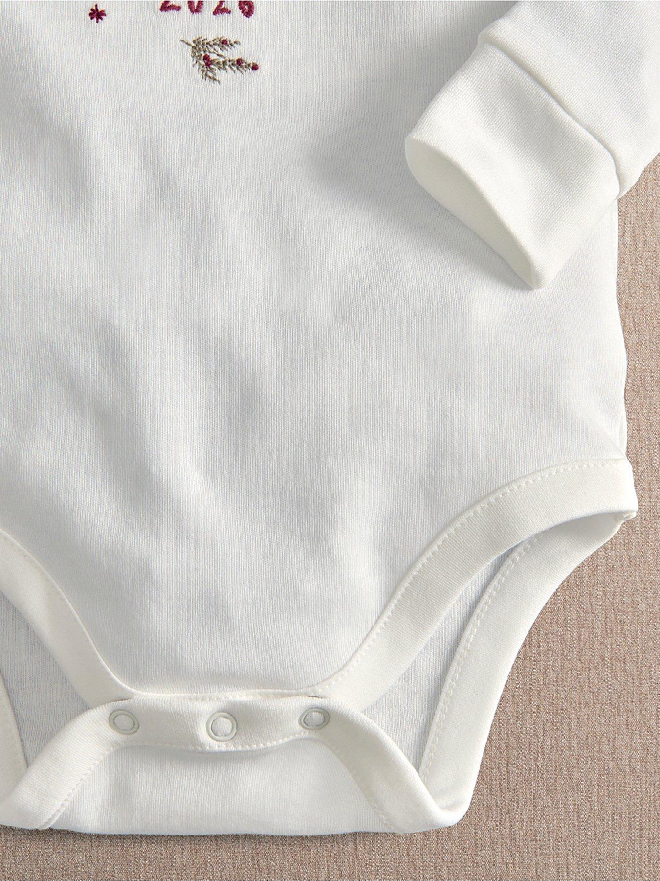 Image 4 of 6 of Mamas & Papas Baby My First Christmas 2026 Bodysuit - White