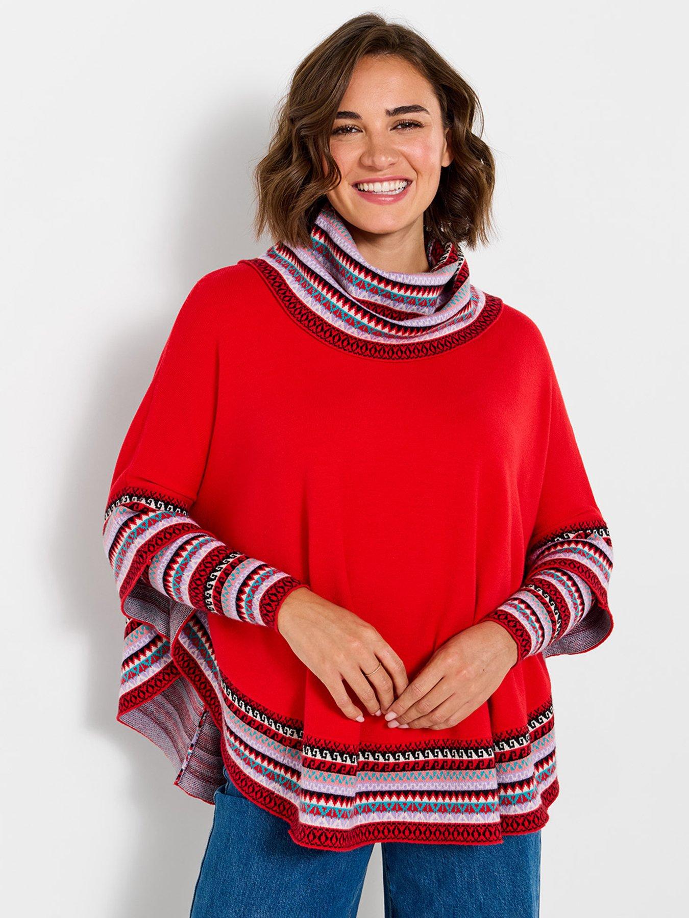 Image 2 of 7 of Joe Browns Winter Wonder Boho Knitted Sleeved Poncho