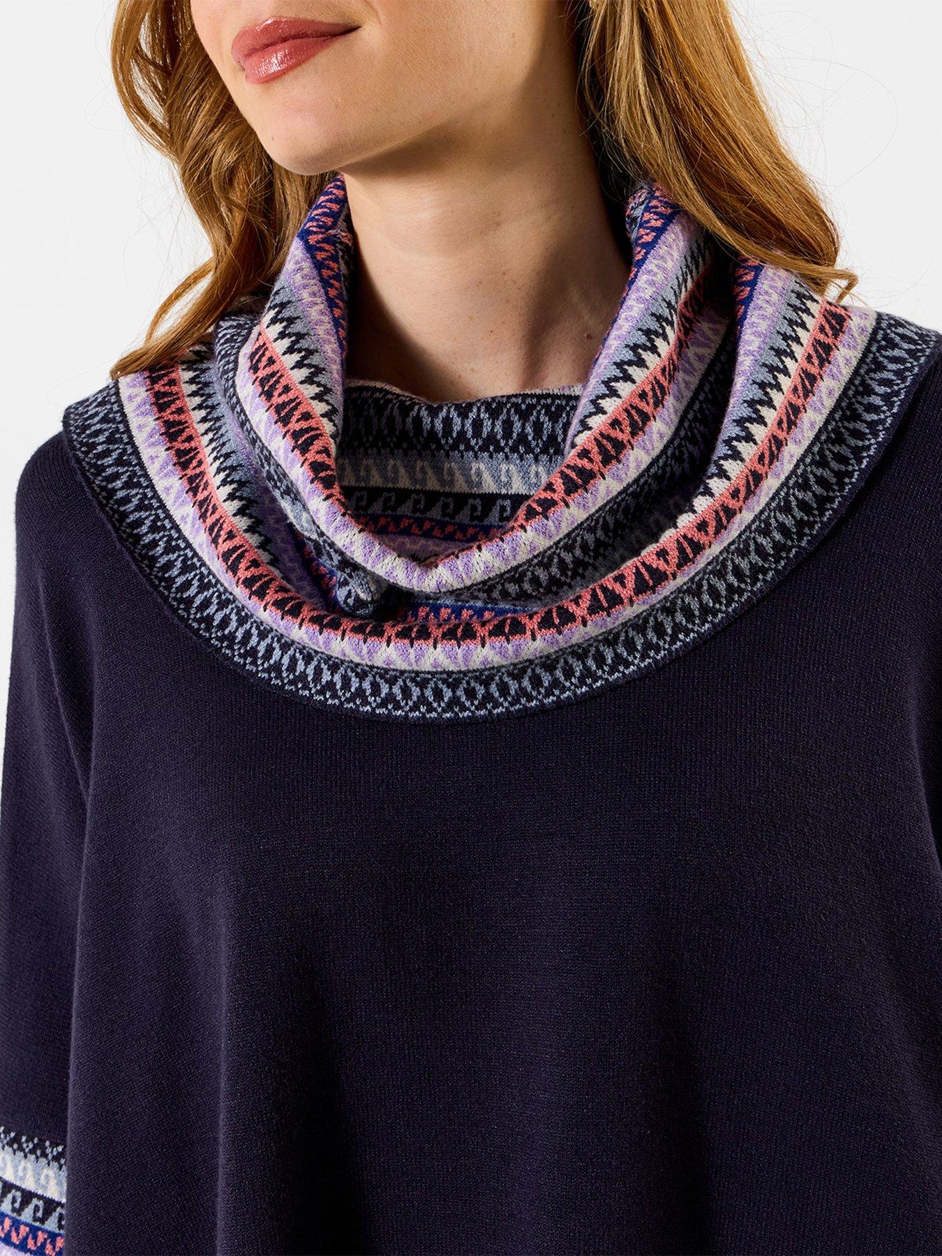 Image 4 of 5 of Joe Browns Winter Boho Knitted Sleeved Poncho