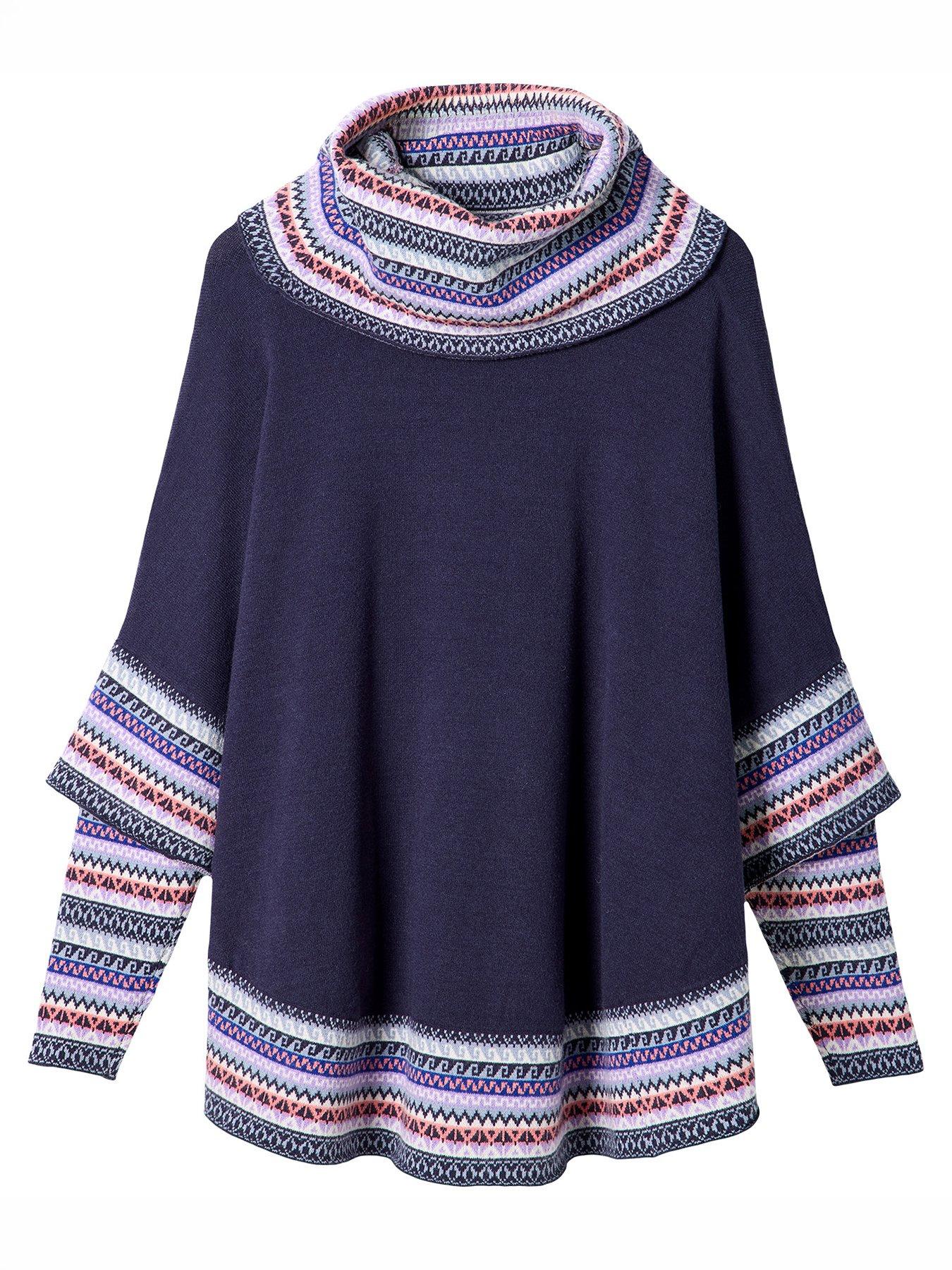 Image 5 of 5 of Joe Browns Winter Boho Knitted Sleeved Poncho