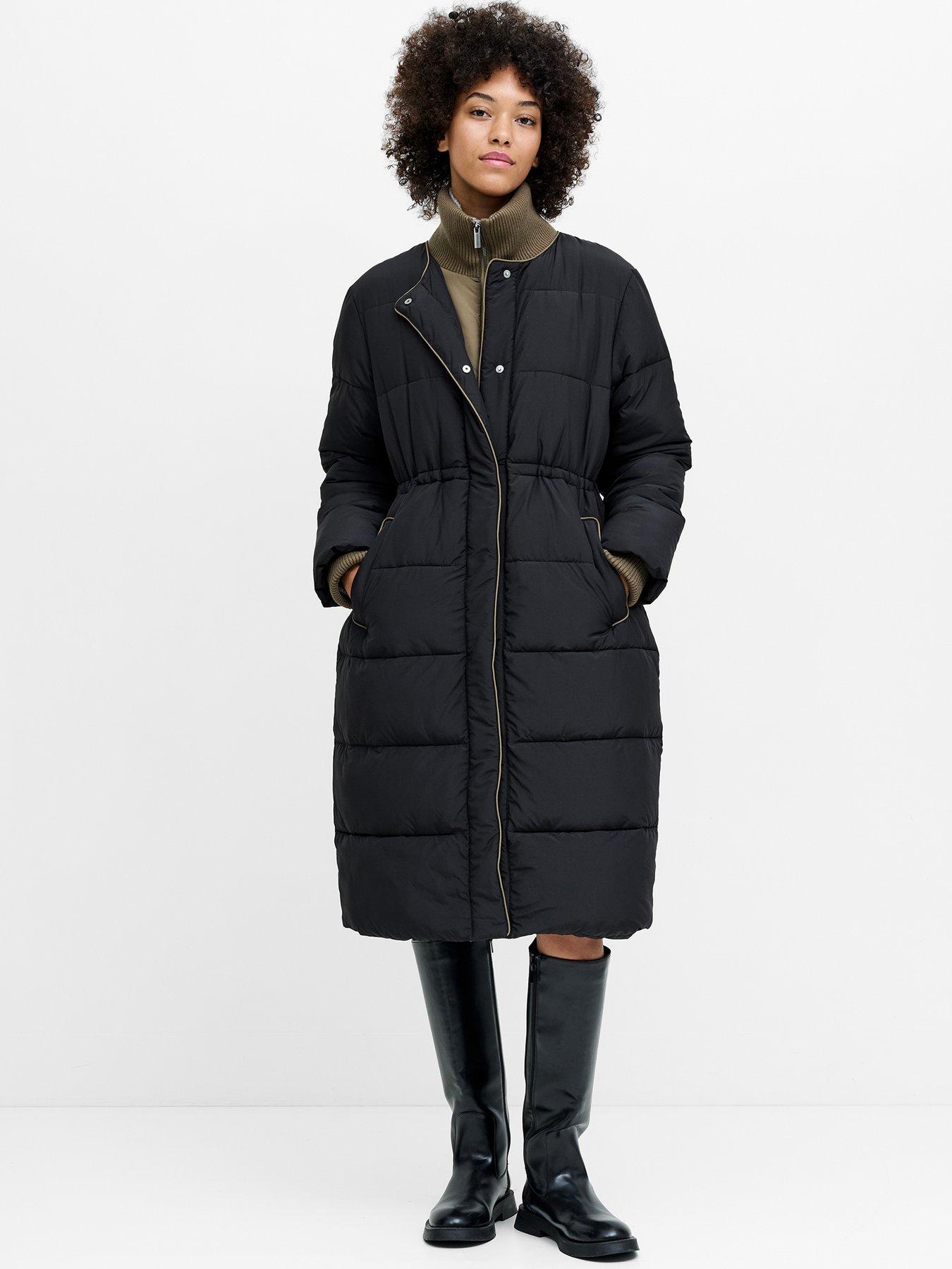Image 1 of 6 of French Connection Inside Zip Lining Longline Cinched Puffer Jacket