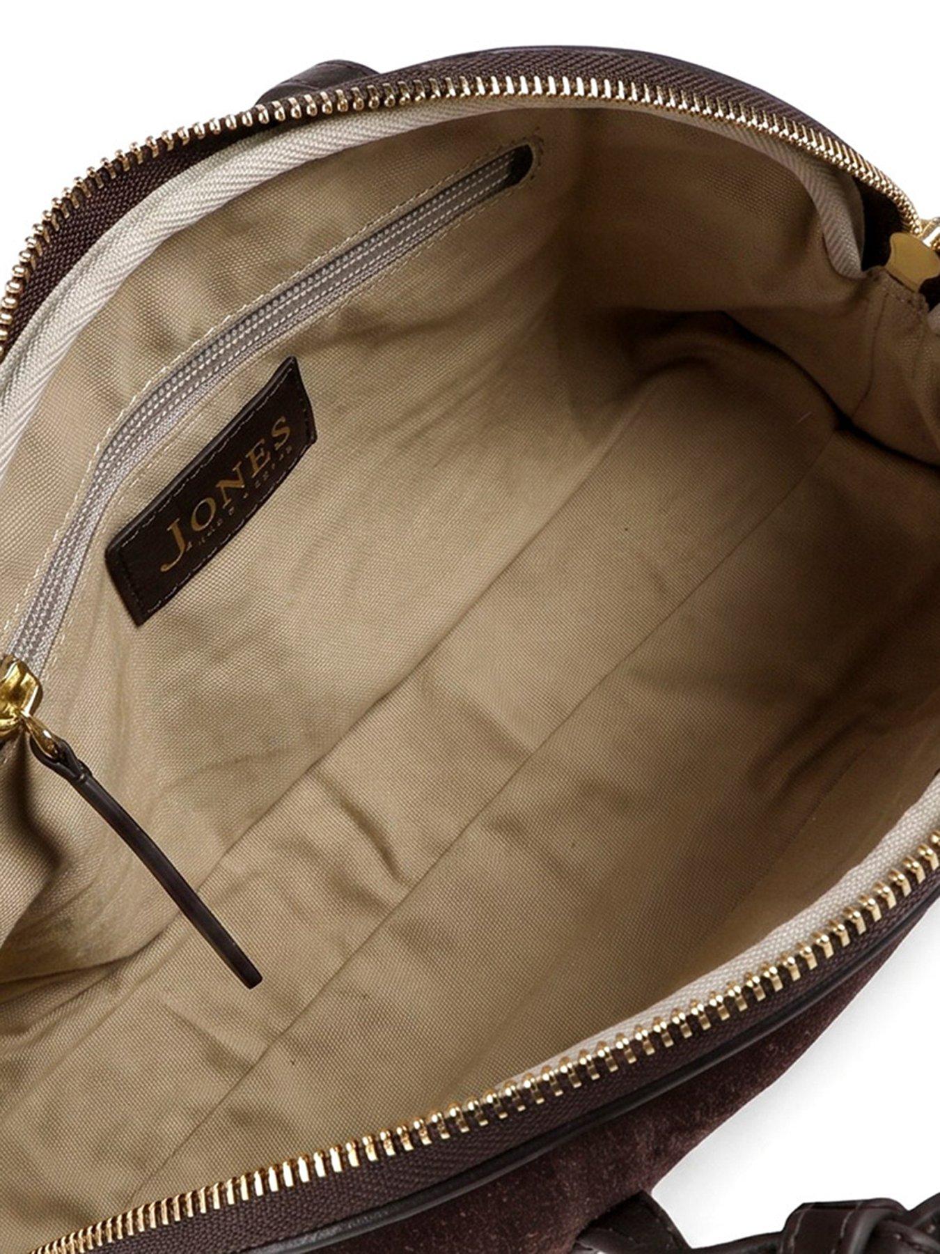 Image 5 of 5 of Jones Bootmaker Womens Wimberly Suede Zip Top Shoulder Bag - Brown